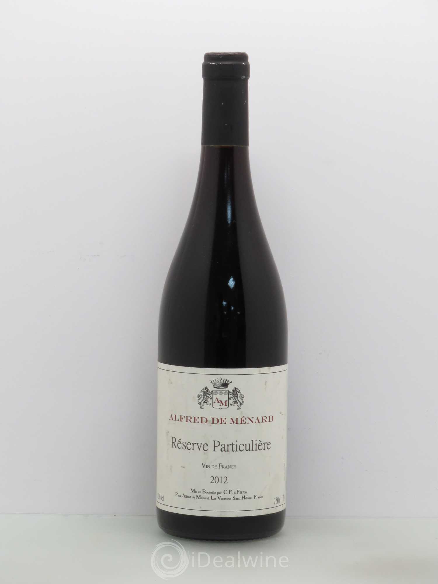 Divers Vin de France Alfred de Ménard Réserve Particulière (sans prix de réserve) 2012 - Posten von 1 Flasche - 0