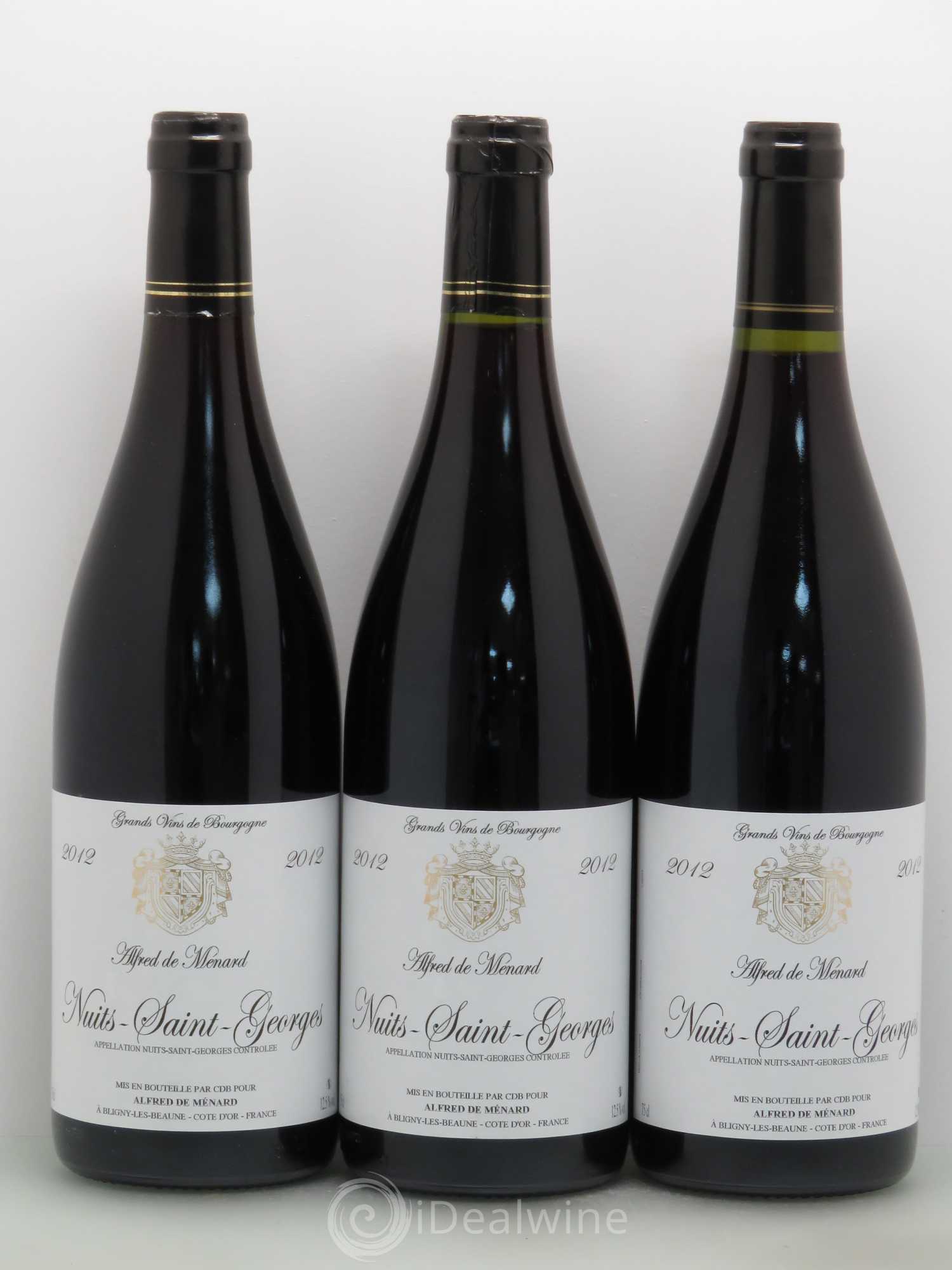 Nuits-Saint-Georges Alfred De Menard 2012 - Posten von 6 Flaschen - 2