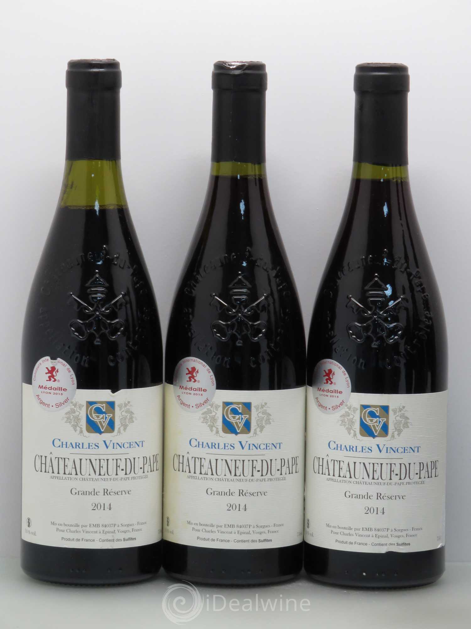 Châteauneuf-du-Pape Charles Vincent Grande Reserve (sans prix de réserve) 2014 - Posten von 6 Flaschen - 1