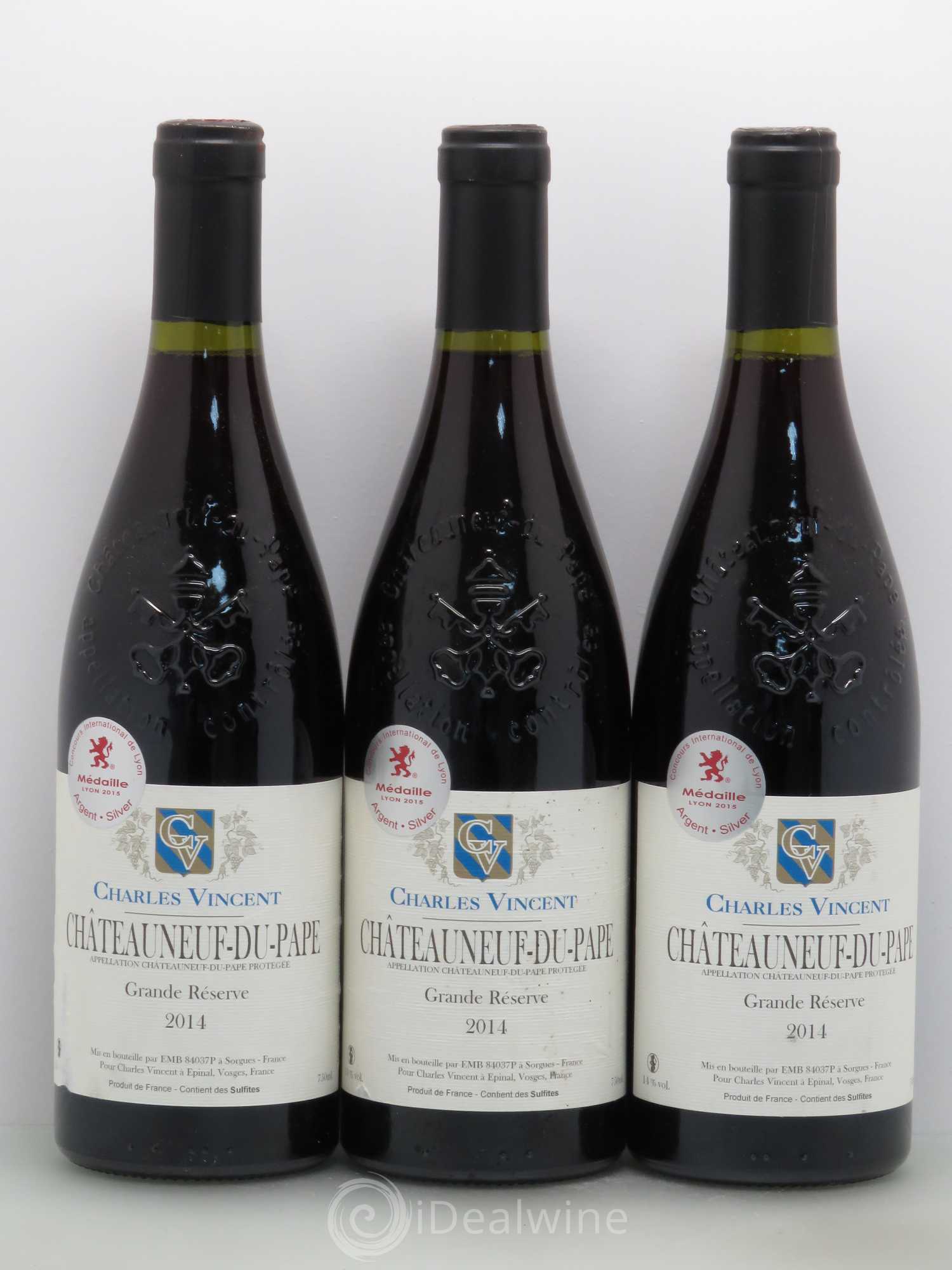 Châteauneuf-du-Pape Charles Vincent Grande Reserve (sans prix de réserve) 2014 - Posten von 6 Flaschen - 2