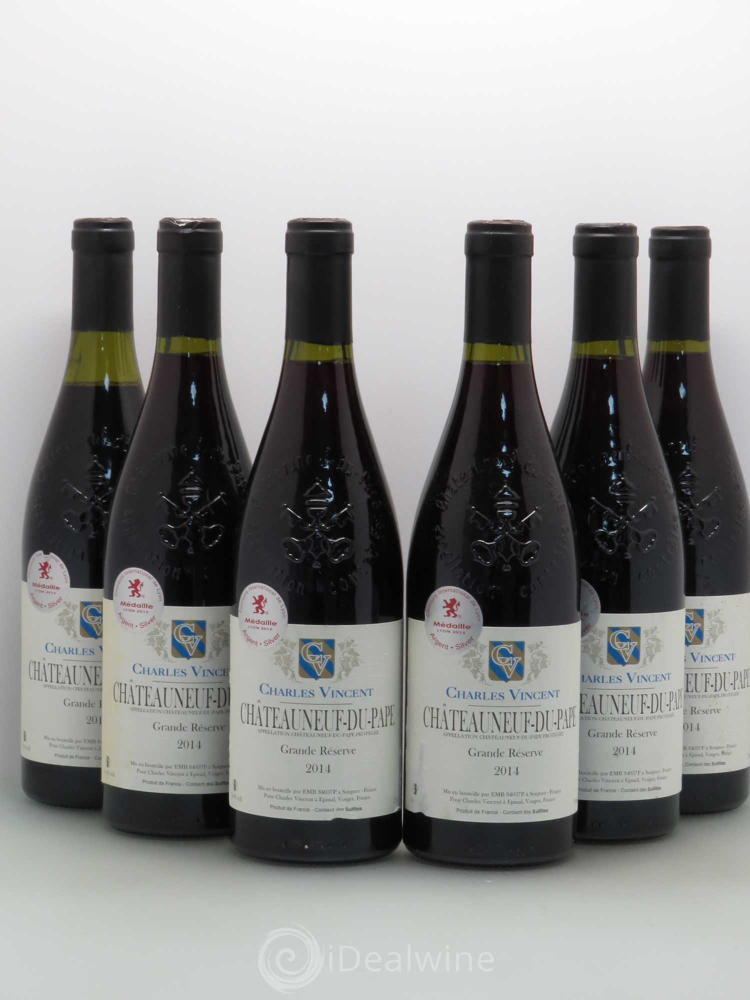 Châteauneuf-du-Pape Charles Vincent Grande Reserve (sans prix de réserve) 2014 - Posten von 6 Flaschen - 0