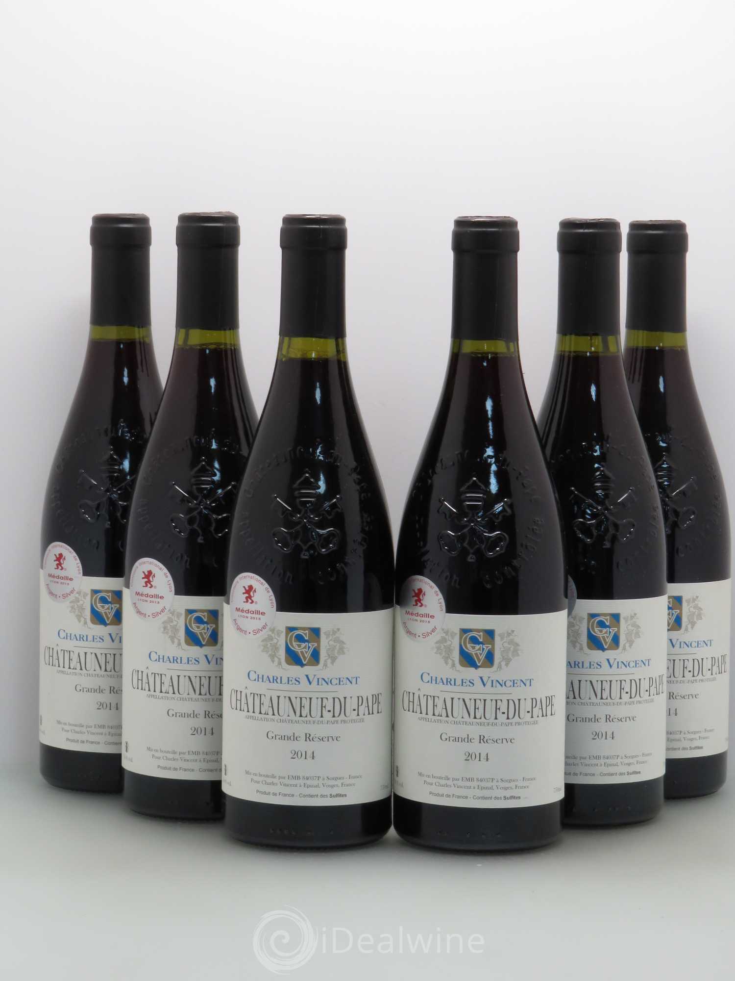 Châteauneuf-du-Pape Charles Vincent Grande Reserve 2014 - Posten von 6 Flaschen - 0