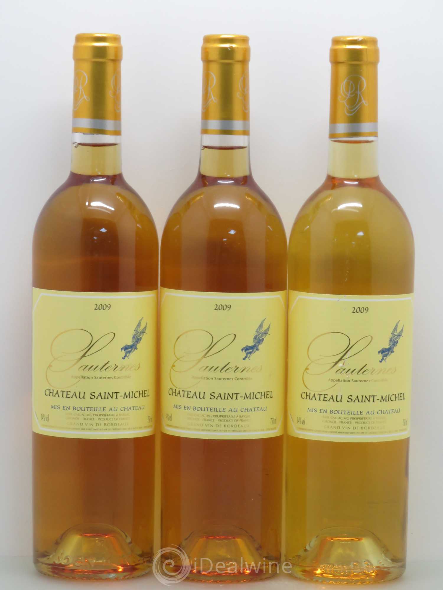 Sauternes Château Saint Michel (sans prix de réserve) 2009 - Lotto di 3 bottiglie - 0