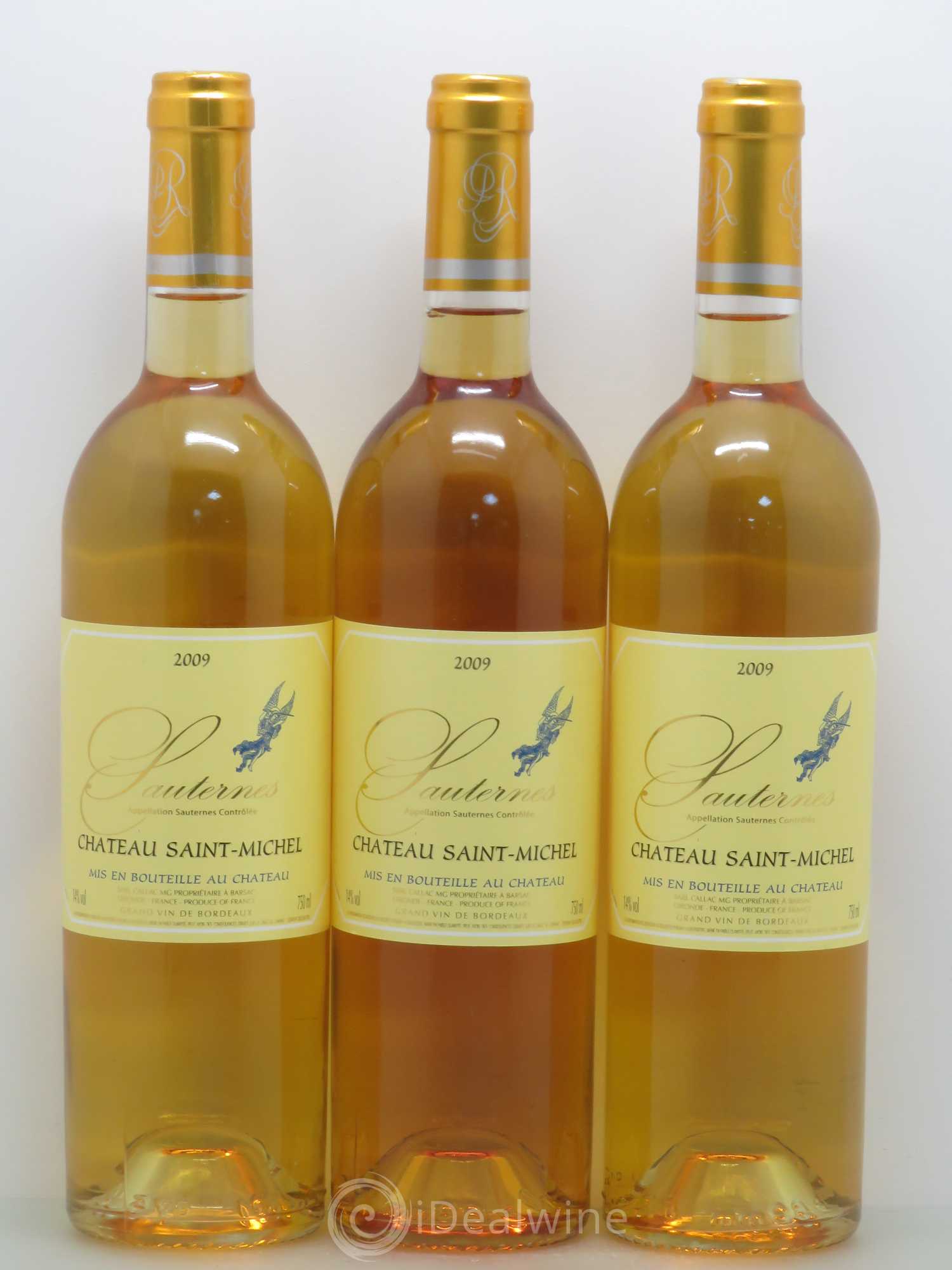 Sauternes Château Saint Michel (sans prix de réserve) 2009 - Lotto di 3 bottiglie - 0