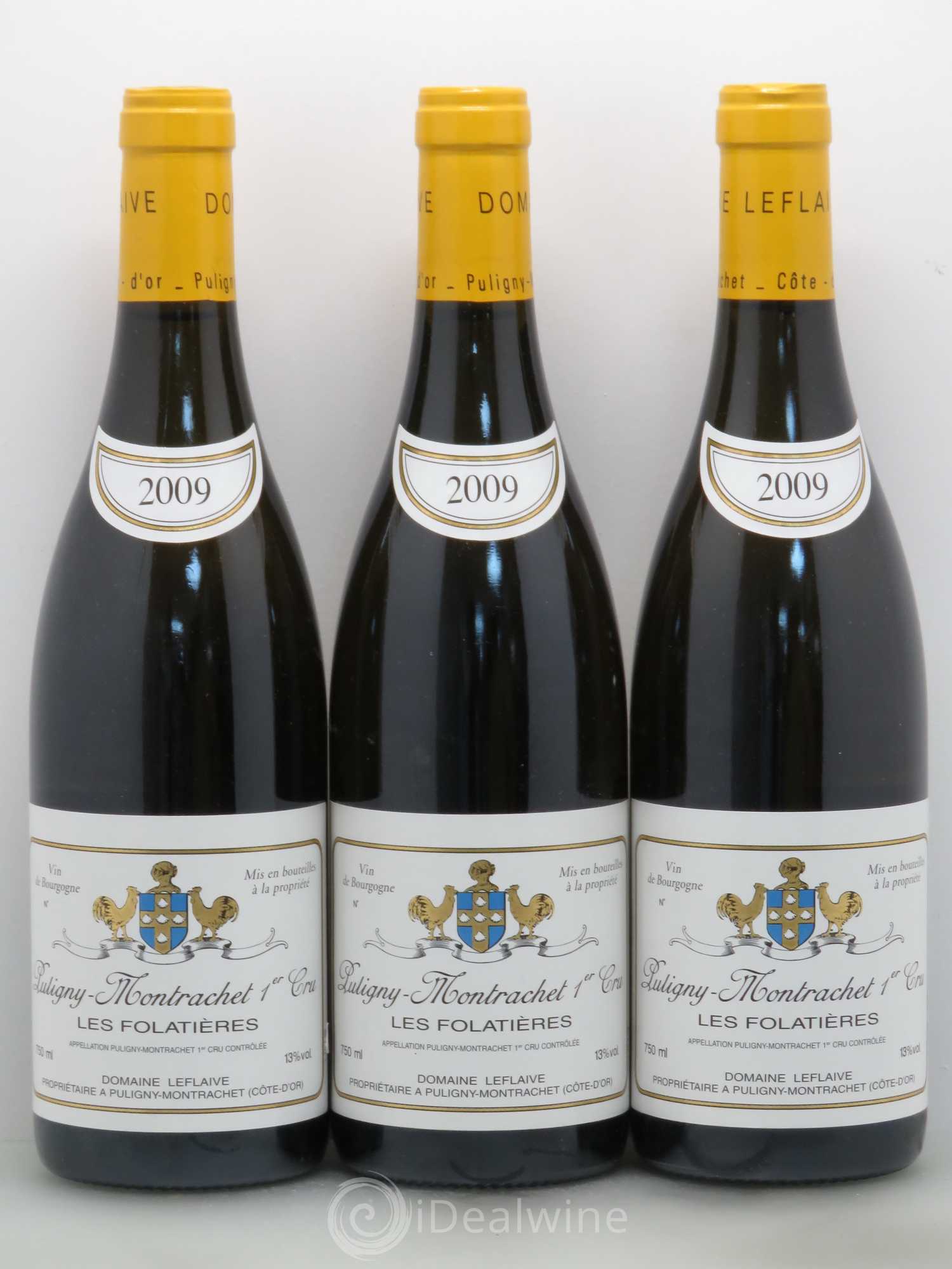 Puligny-Montrachet 1er Cru Les Folatières Leflaive (Domaine) 2009 - Lot de 3 bouteilles - 0
