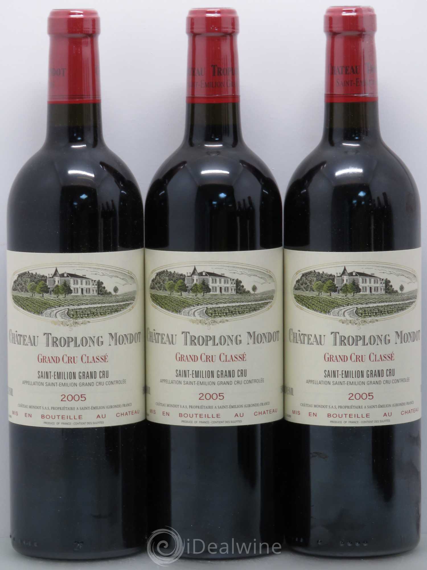 Château Troplong Mondot 1er Grand Cru Classé B 2005 - Lot de 12 bouteilles - 1