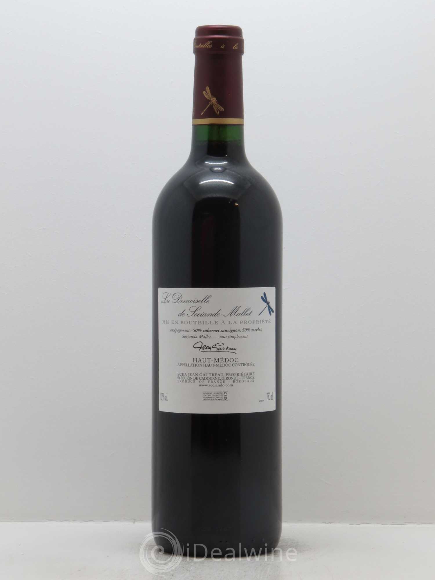 Demoiselle de Sociando Mallet Second Vin 2011 - Lot de 1 bouteille - 1