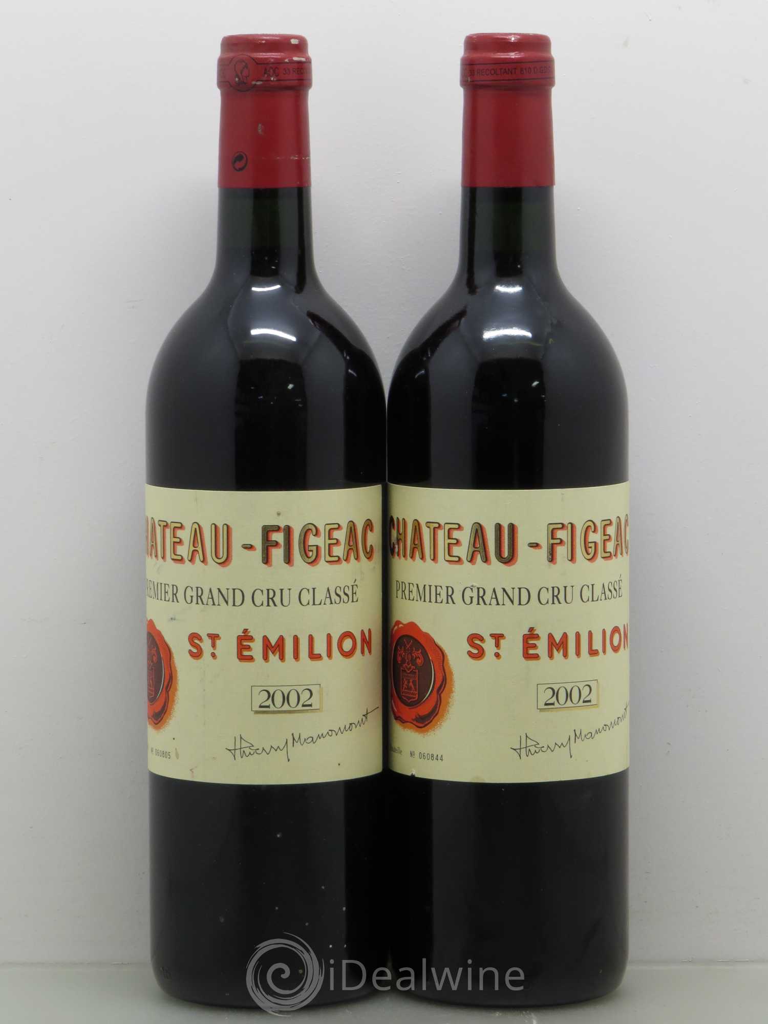 Château Figeac 1er Grand Cru Classé A 2002 - Lot de 2 bouteilles - 0