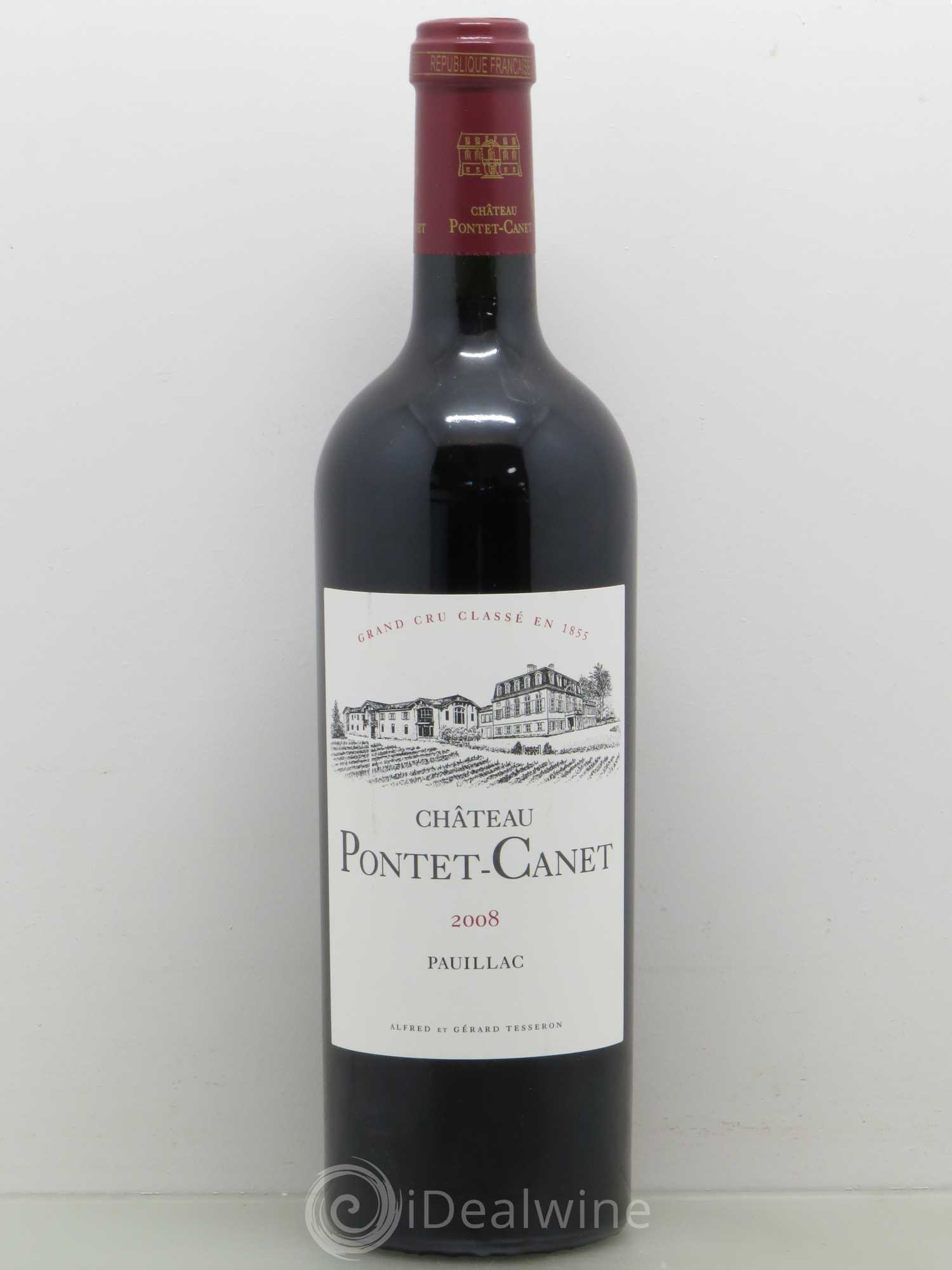 Château Pontet Canet 5ème Grand Cru Classé 2008 - Lot de 1 bouteille - 0