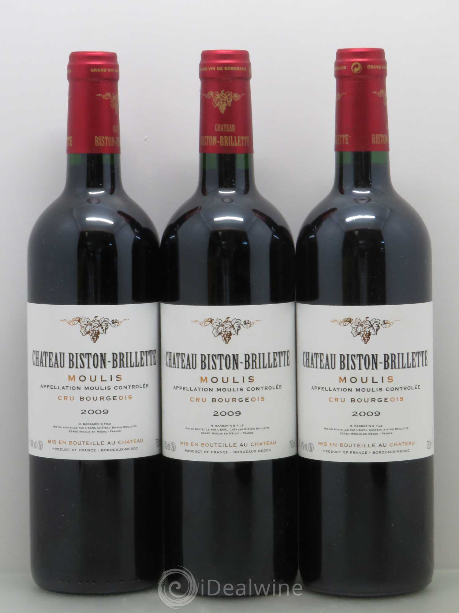 Château Biston Brillette 2009 - Lot de 3 bouteilles - 0