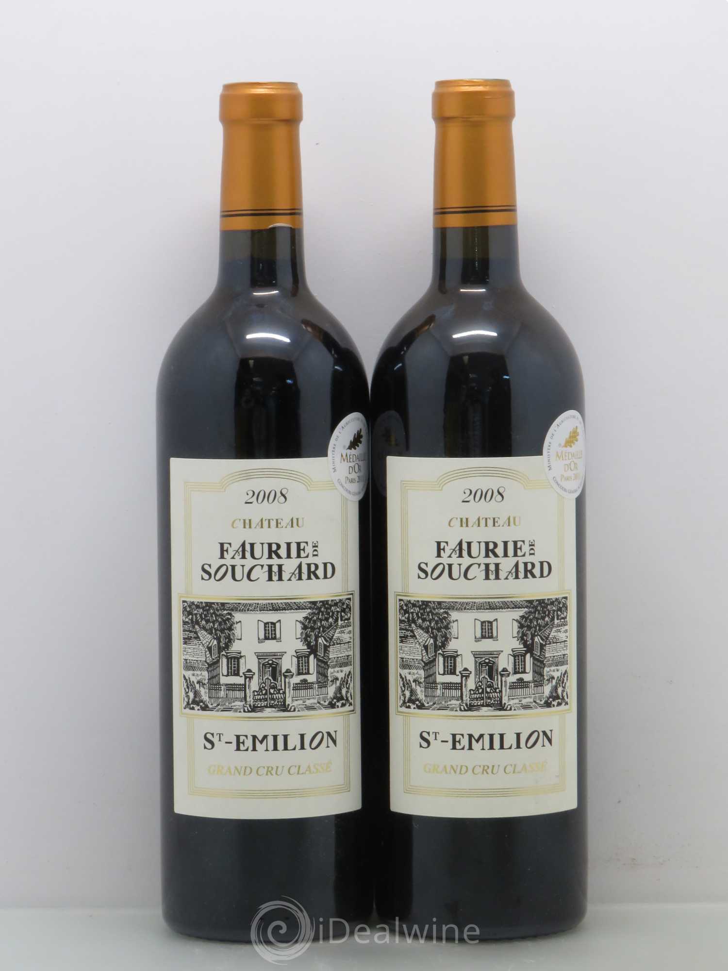 Château Faurie de Souchard Grand Cru Classé 2008 - Lot de 2 bouteilles - 0