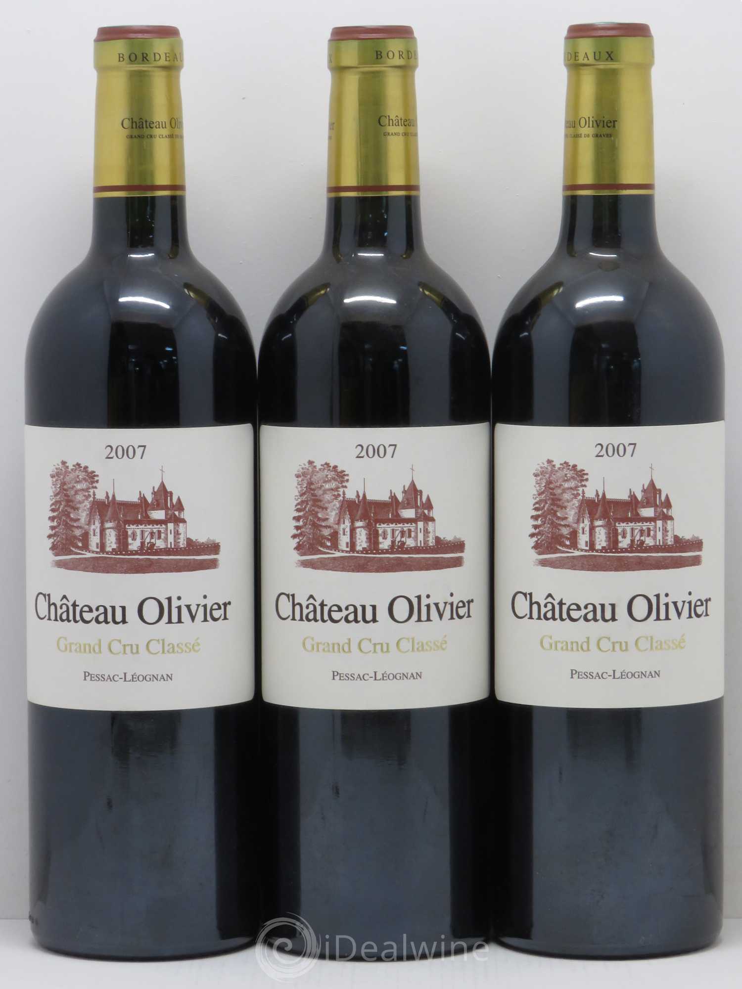 Château Olivier Cru Classé de Graves 2007 - Lot de 3 bouteilles - 0