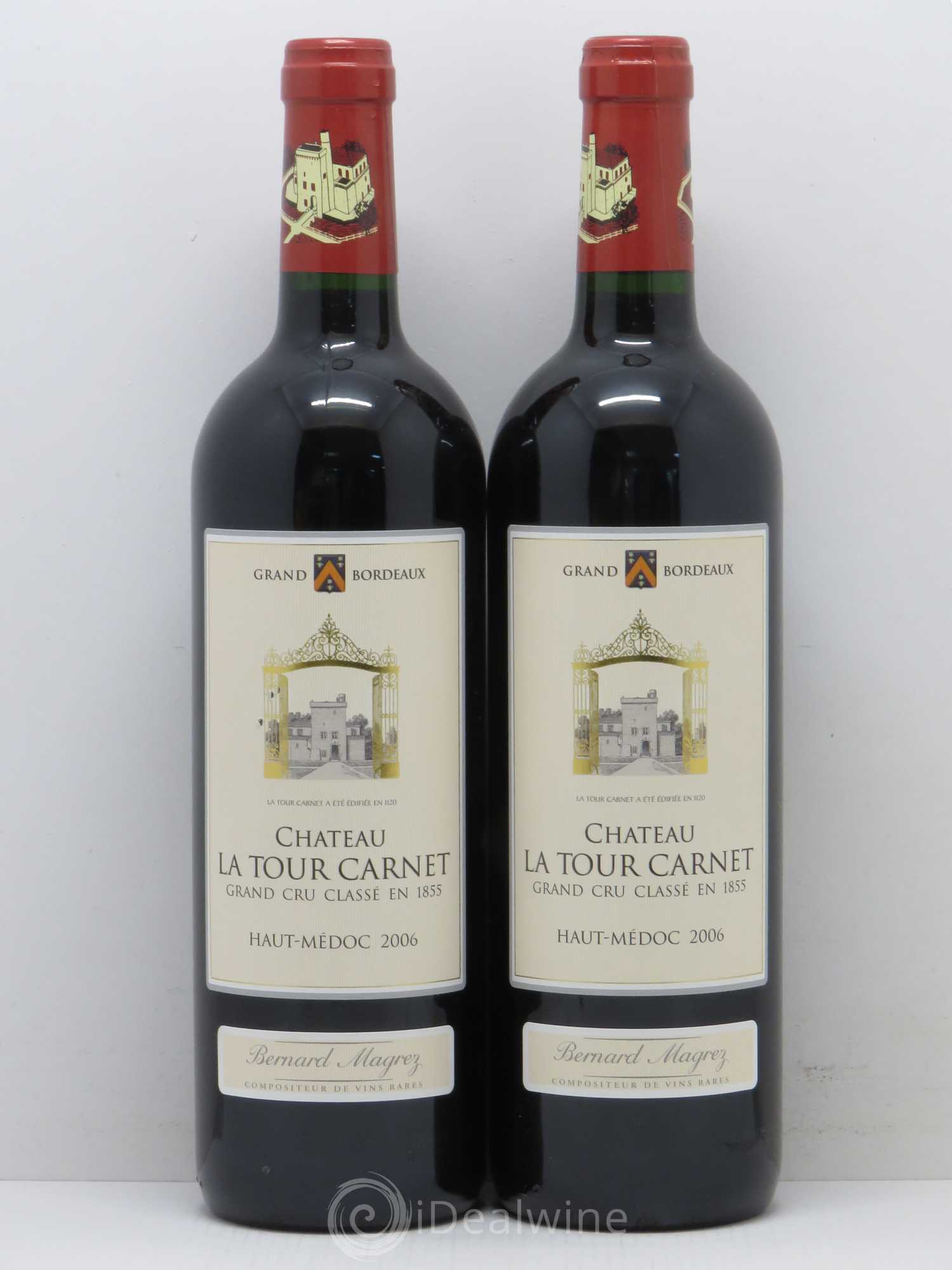 Château la Tour Carnet 4ème Grand Cru Classé 2006 - Lot de 2 bouteilles - 0