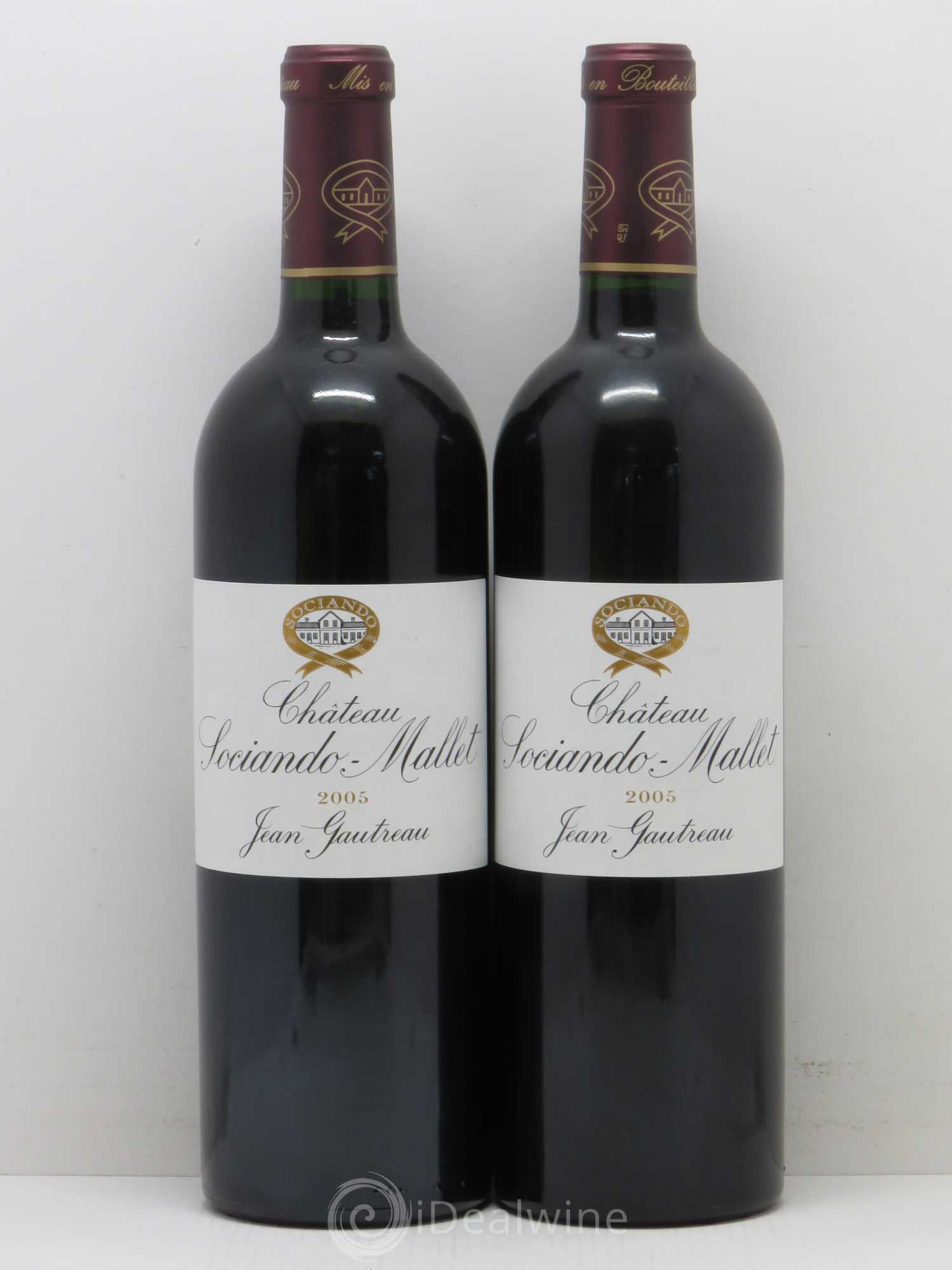 Château Sociando Mallet 2005 - Lot de 2 bouteilles - 0