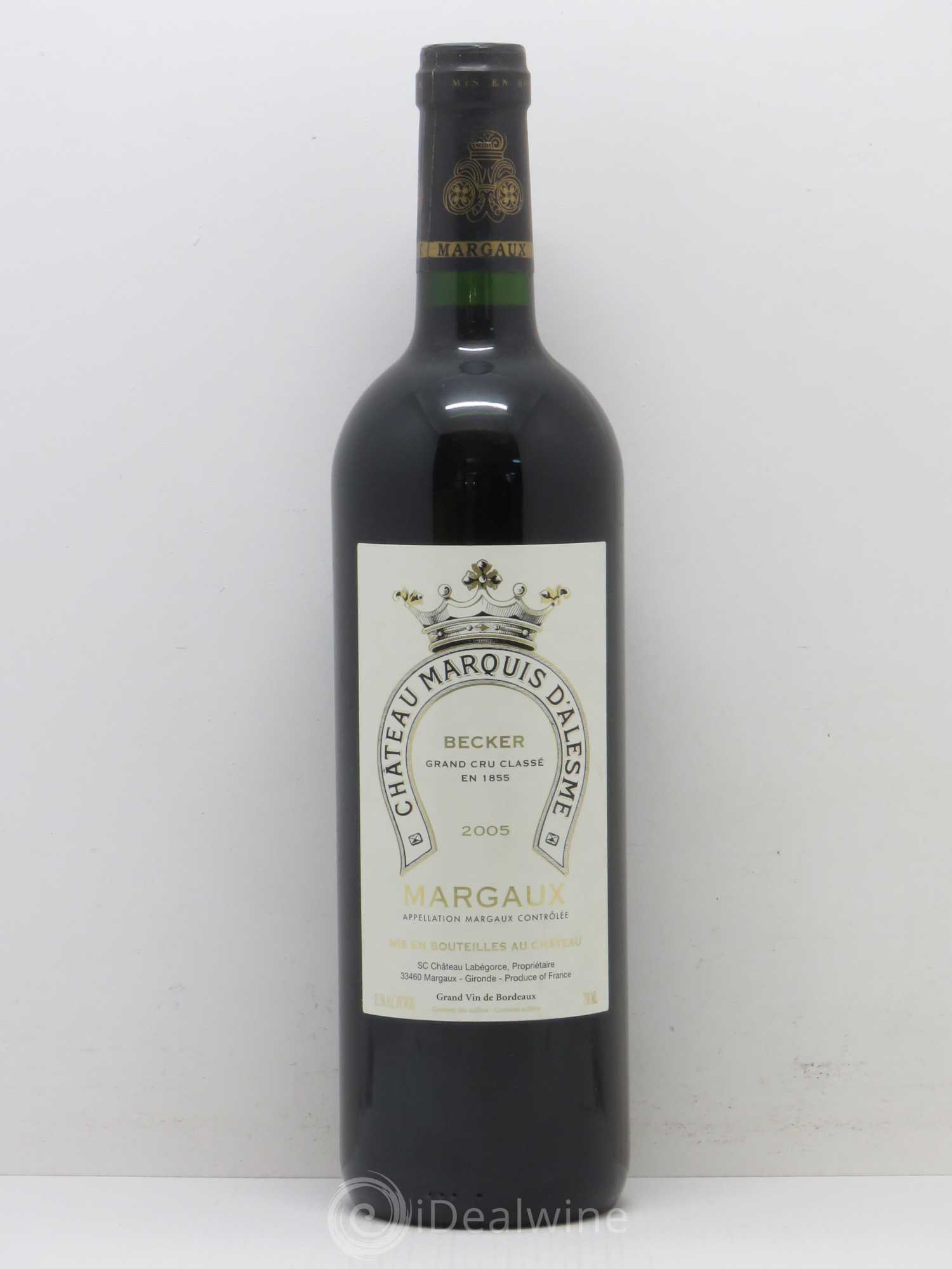 Château Marquis d'Alesme 2005 - Lot de 1 bouteille - 0