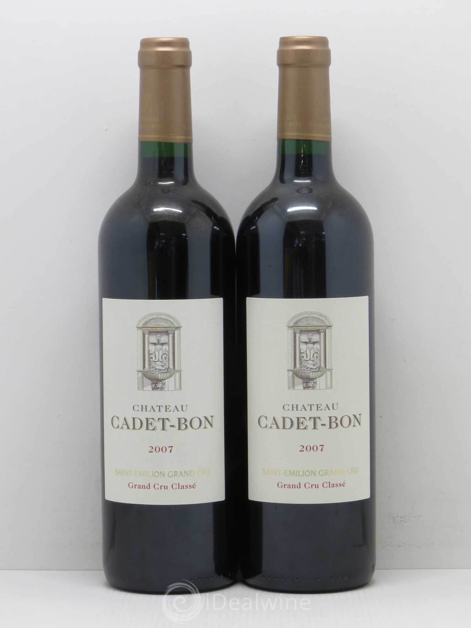Château Cadet Bon Grand Cru Classé 2007 - Lot de 2 bouteilles - 0
