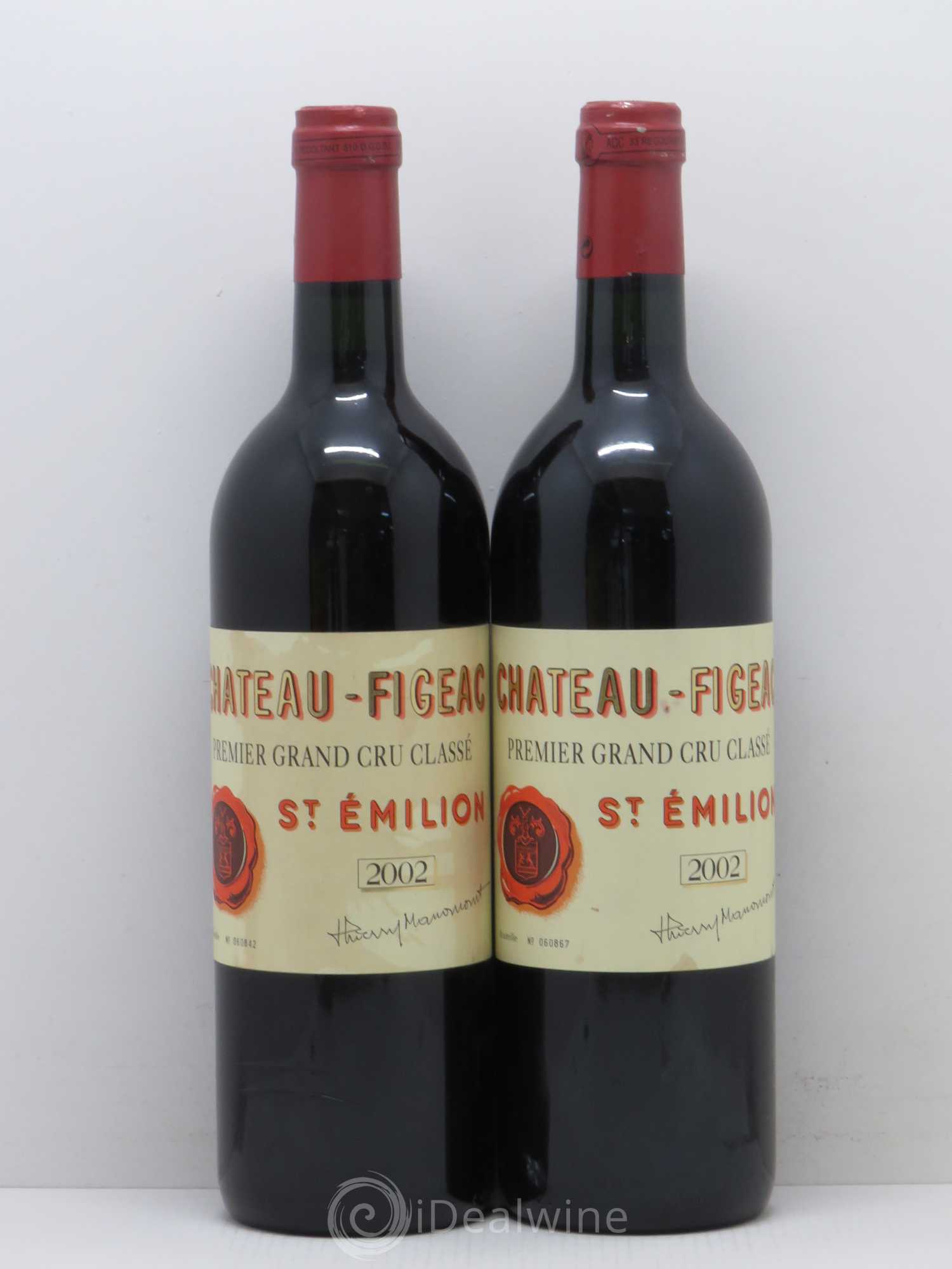 Château Figeac 1er Grand Cru Classé A 2002 - Lot de 2 bouteilles - 0
