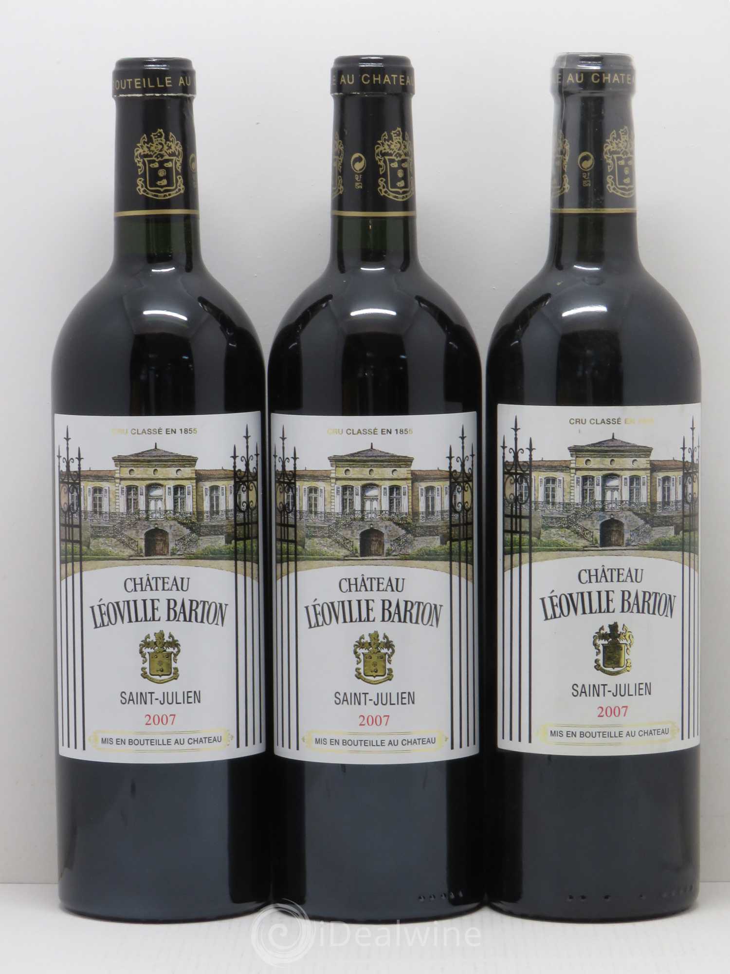 Château Léoville Barton 2ème Grand Cru Classé 2007 - Lot de 3 bouteilles - 0