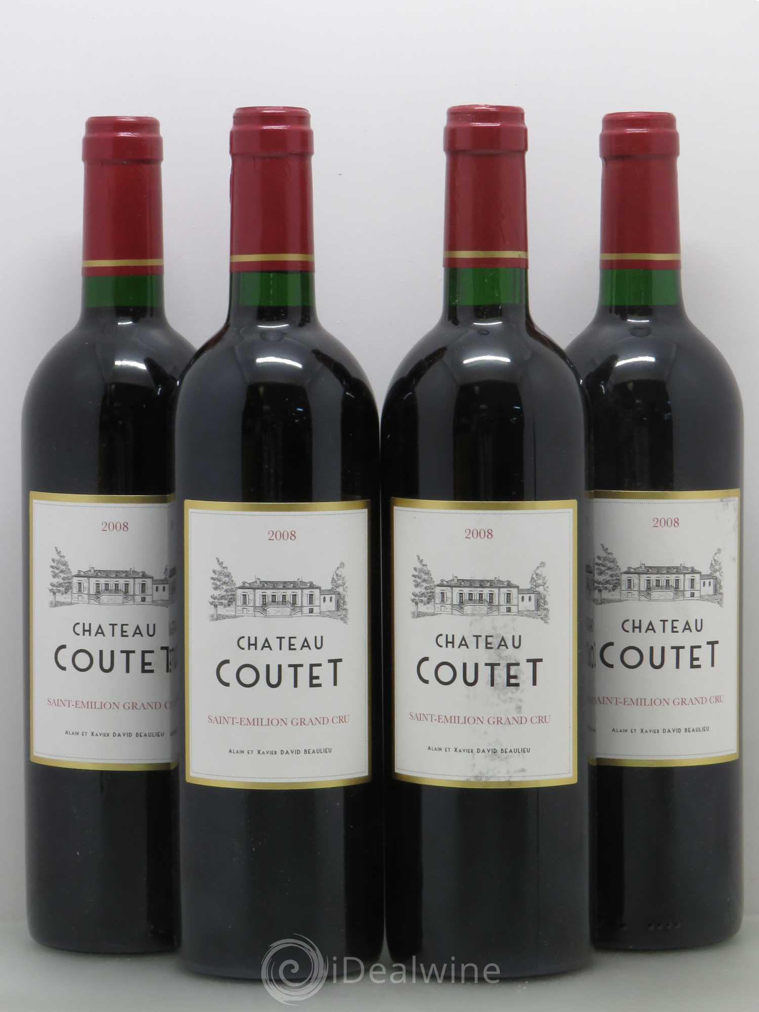 Saint-Émilion Château Coutet 2008 - Lot de 4 bouteilles - 0