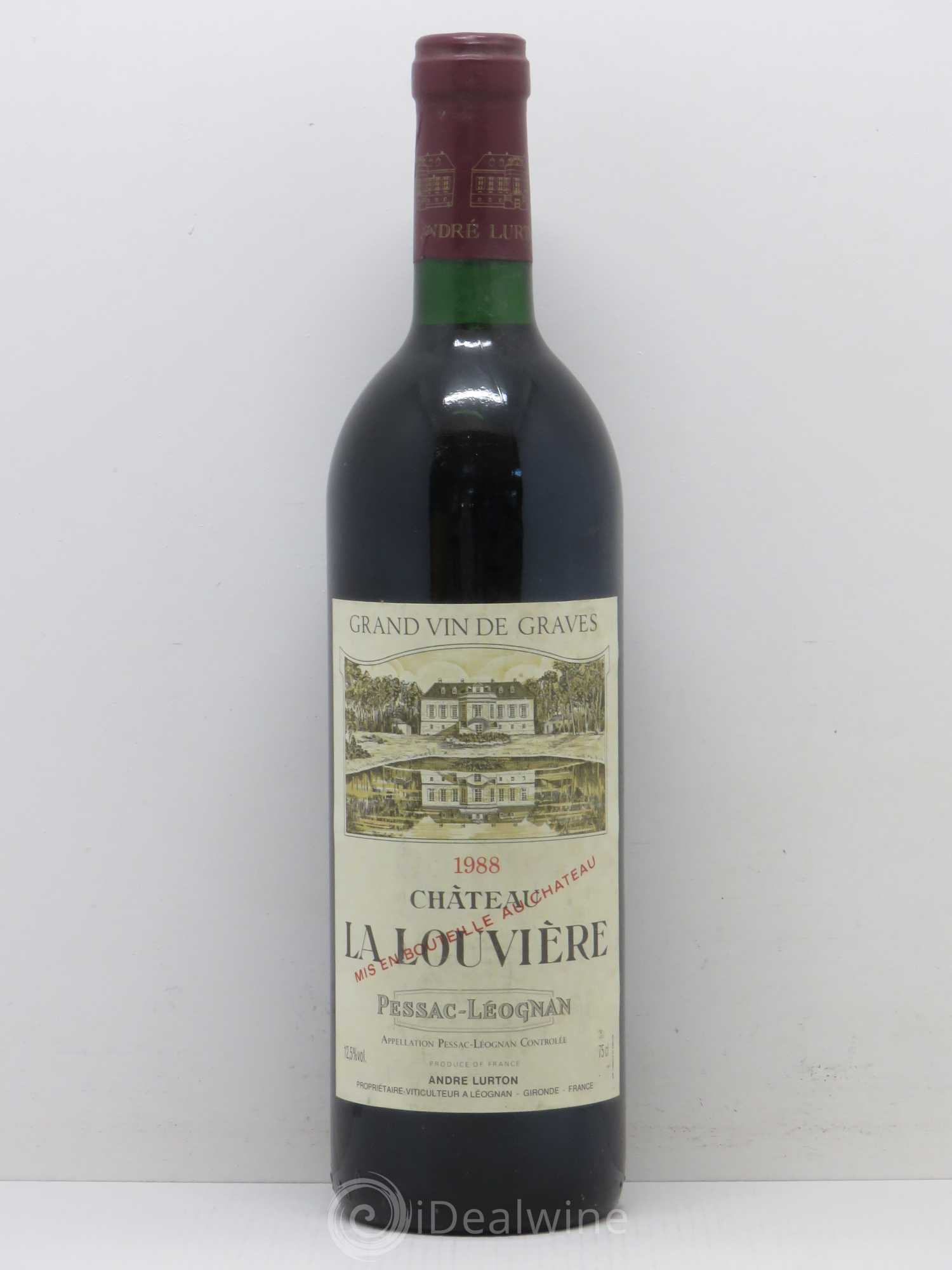 Château la Louvière 1988 - Lot de 1 bouteille - 0