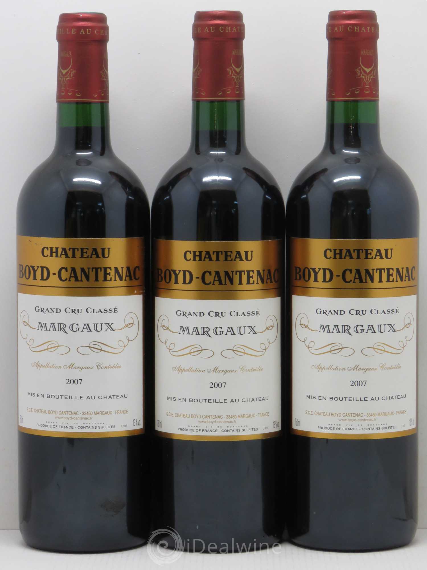 Château Boyd Cantenac 3ème Grand Cru Classé 2007 - Lot de 3 bouteilles - 0