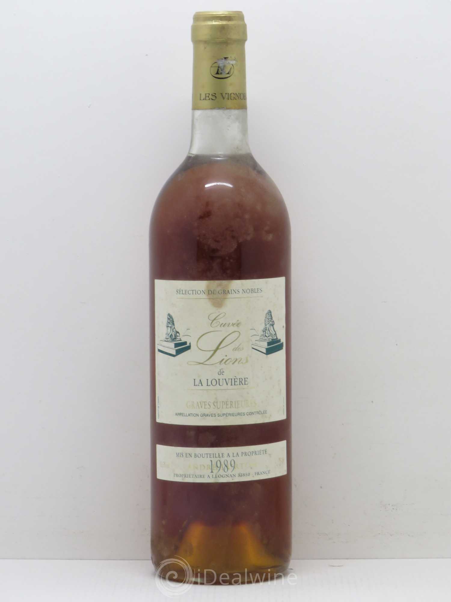 Château la Louvière Cuvee des lions 1989 - Posten von 1 Flasche - 0