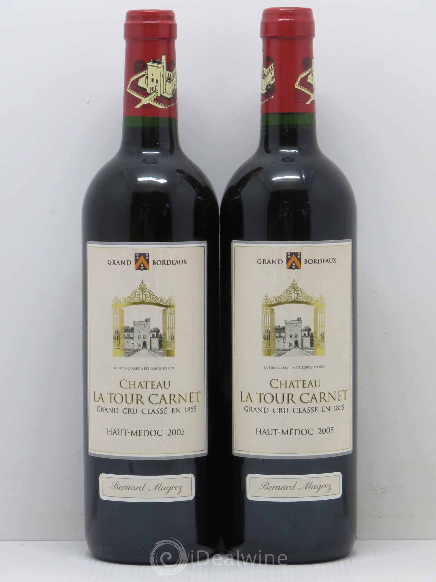 Château la Tour Carnet 4ème Grand Cru Classé 2005 - Lot de 2 bouteilles - 0