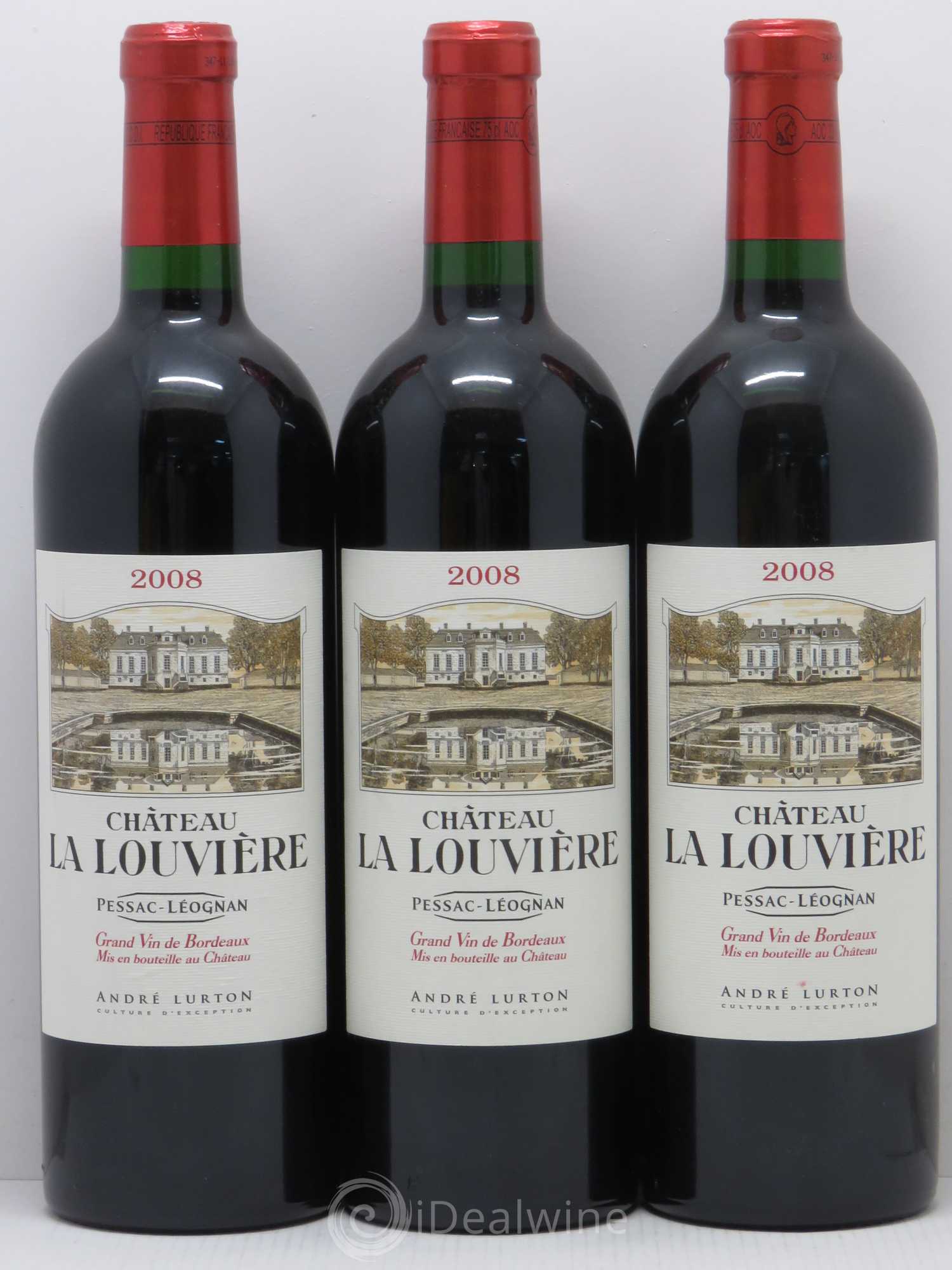 Château la Louvière 2008 - Lot de 3 bouteilles - 0