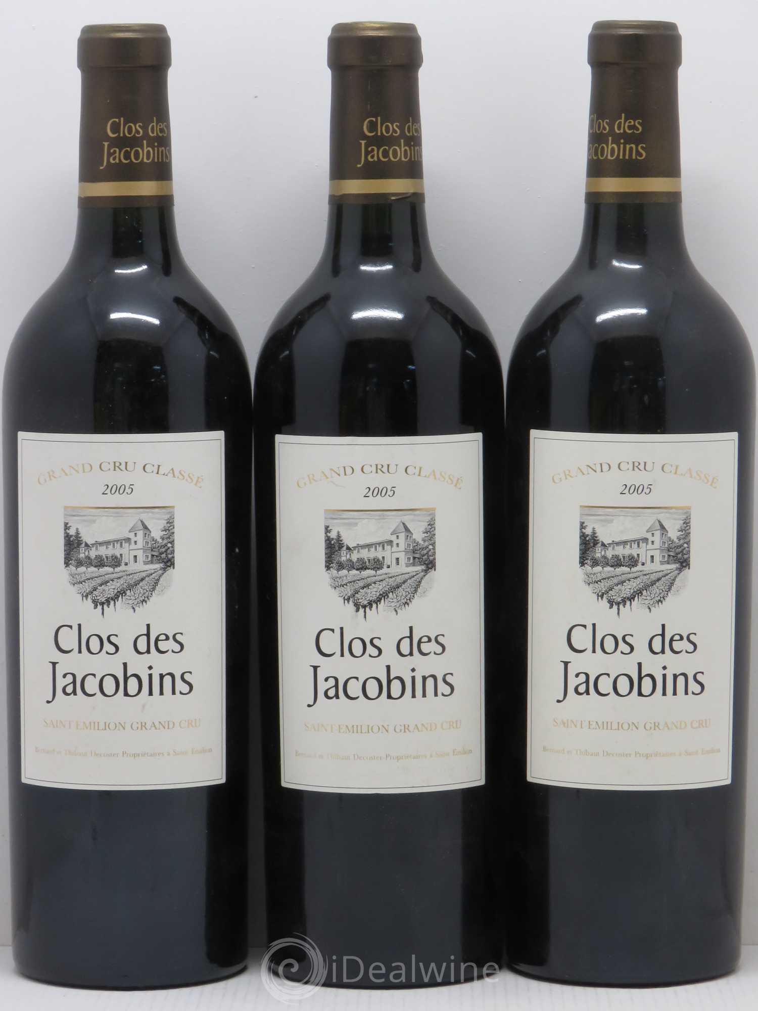 Château Clos des Jacobins Grand Cru Classé 2005 - Lot de 3 bouteilles - 0