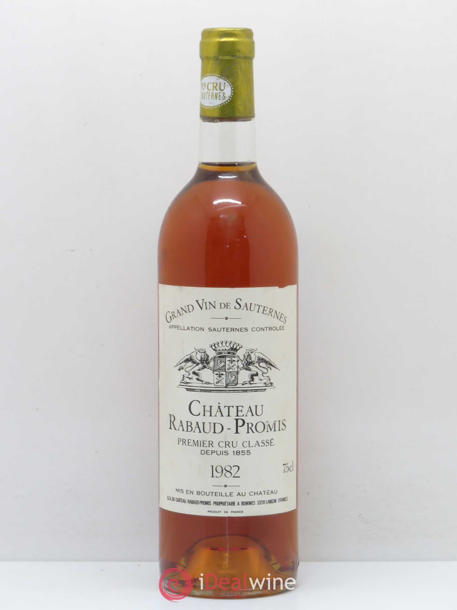 Château Rabaud Promis 1er Grand Cru Classé 1982 - Posten von 1 Flasche - 0