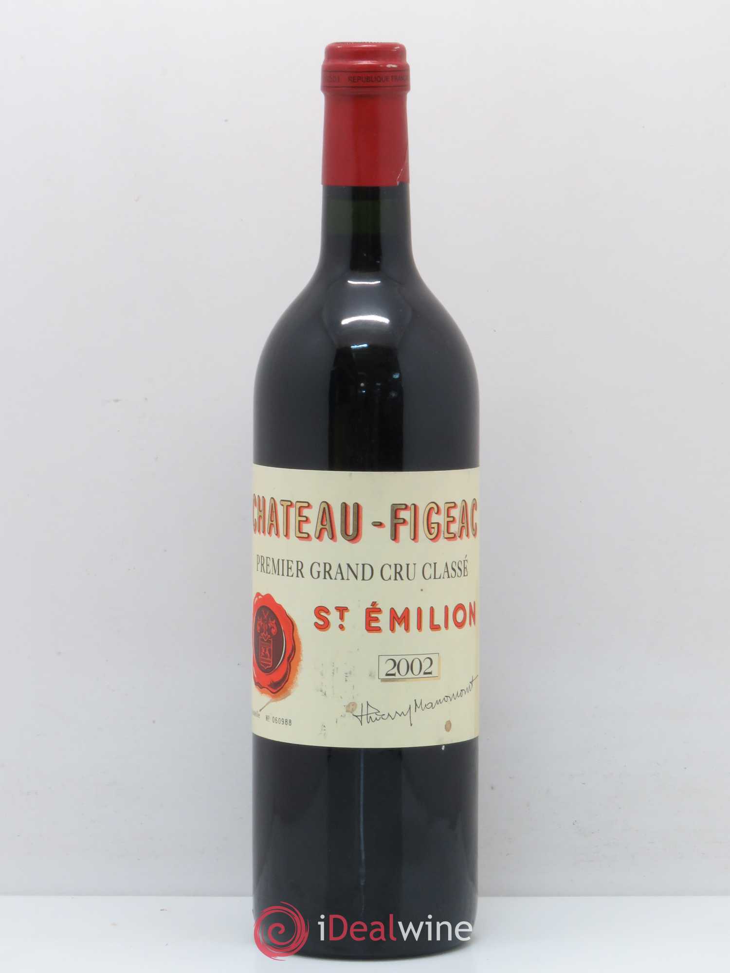 Château Figeac 1er Grand Cru Classé A 2002 - Lot de 1 bouteille - 0