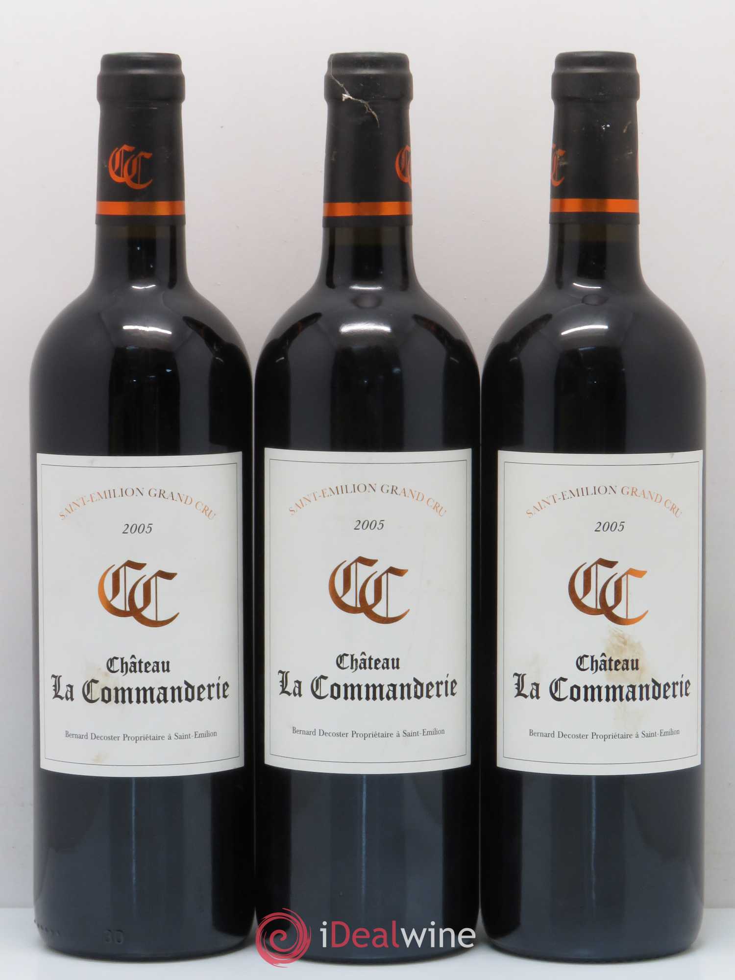 Château la Commanderie Grand Cru Classé 2005 - Lot de 3 bouteilles - 0
