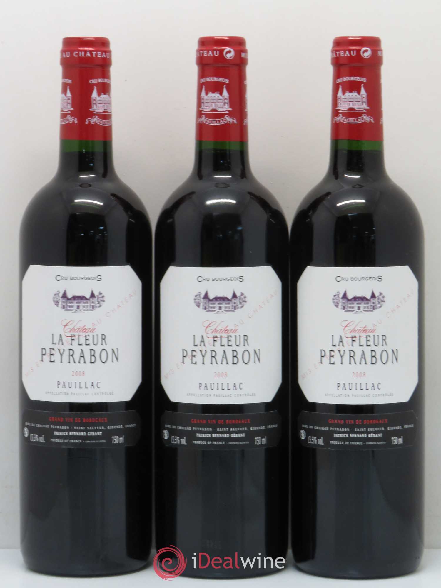 Château La Fleur Peyrabon Cru Bourgeois (sans prix de réserve) 2008 - Lot de 3 bouteilles - 0
