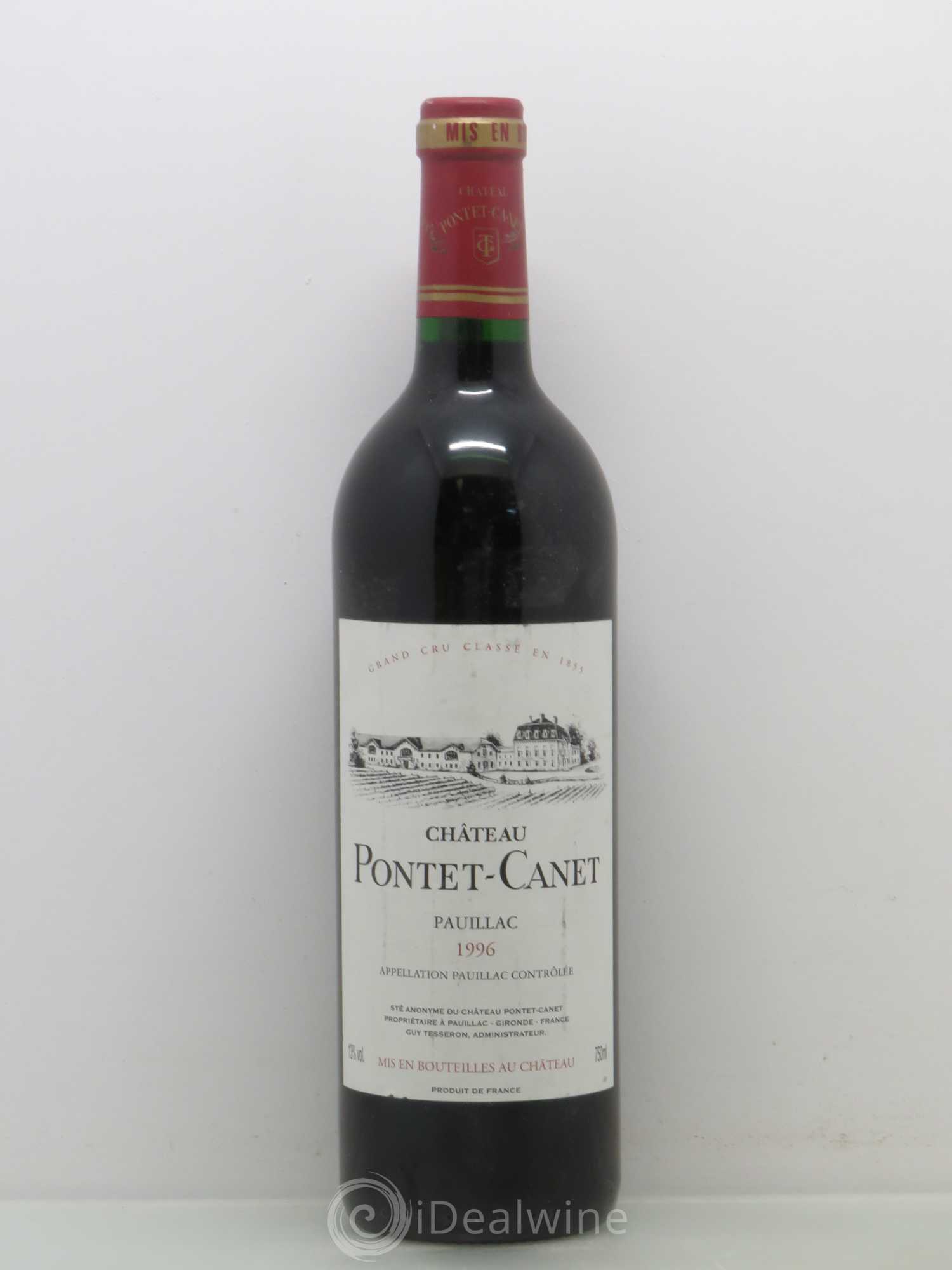 Château Pontet Canet 5ème Grand Cru Classé 1996 - Lot de 1 bouteille - 0