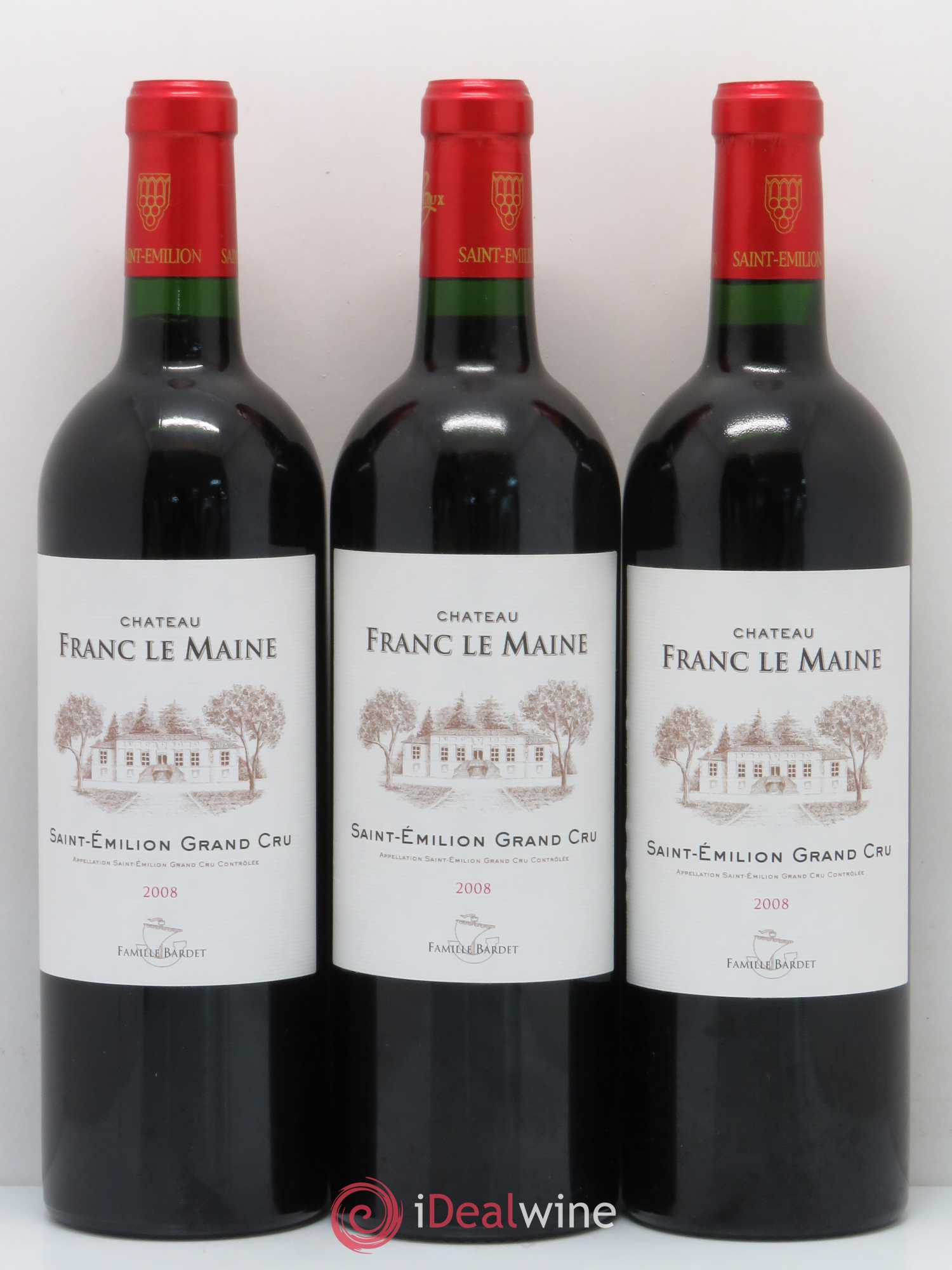 Saint-Émilion Château Le Franc Le Maine (sans prix de réserve) 2008 - Posten von 3 Flaschen - 0