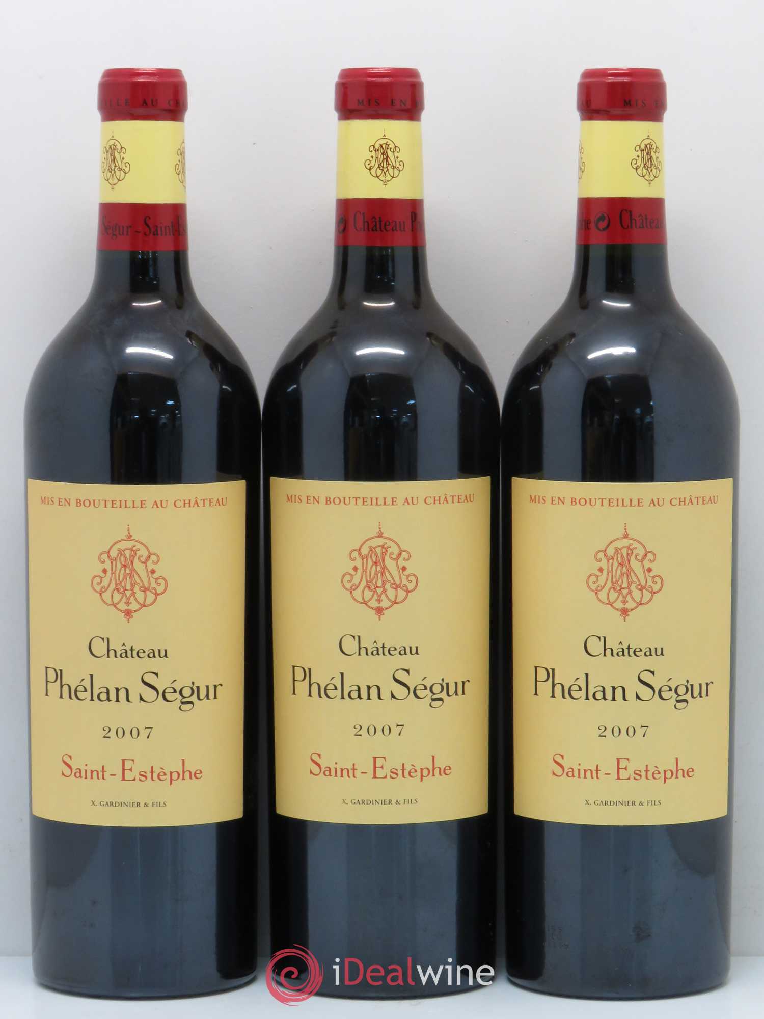 Château Phélan Ségur 2007 - Lot de 3 bouteilles - 0