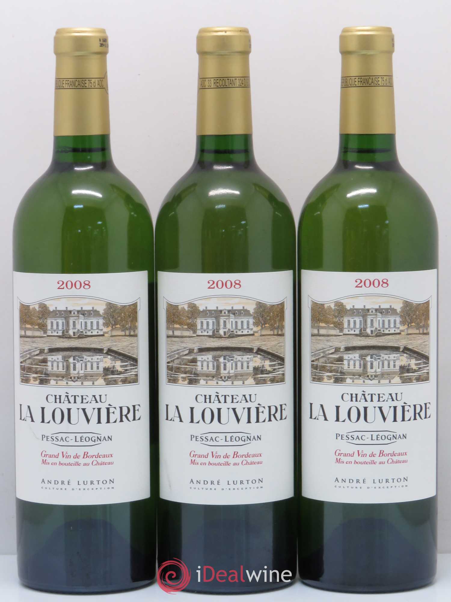 Château la Louvière (sans prix de réserve) 2008 - Lot de 3 bouteilles - 0