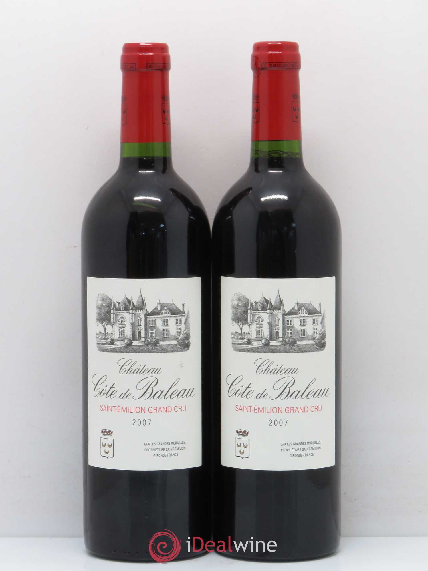 Saint-Émilion Château Côte de Baleau (sans prix de réserve) 2007 - Posten von 2 Flaschen - 0