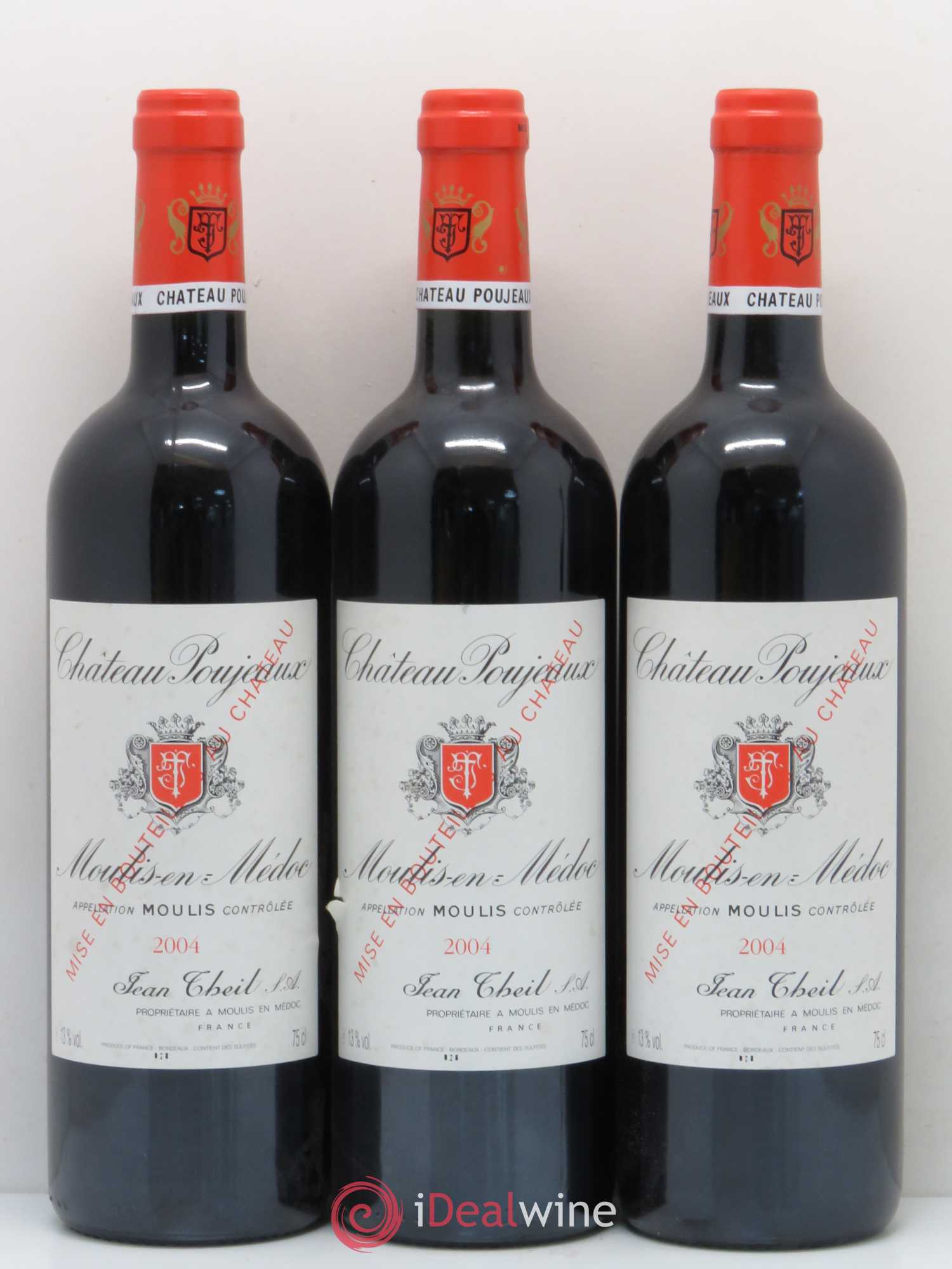 Château Poujeaux 2004 - Lot de 3 bouteilles - 0