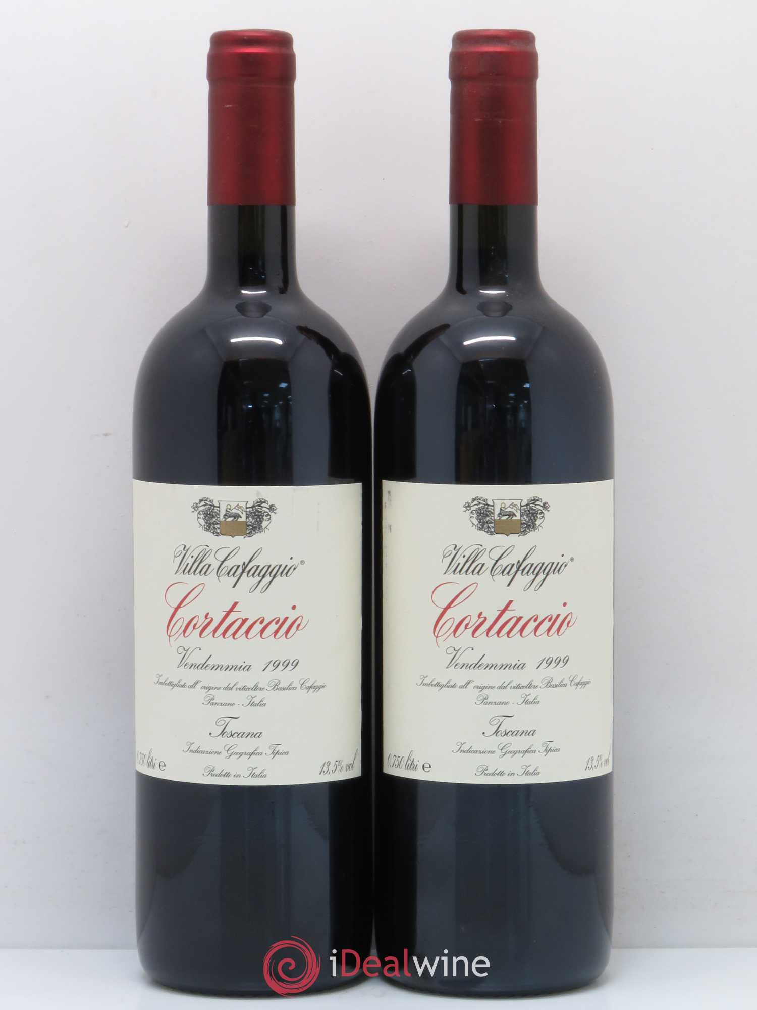 Toscana IGT Villa Cafaggio Cortaccio (sans prix de réserve) 1999 - Posten von 2 Flaschen - 0