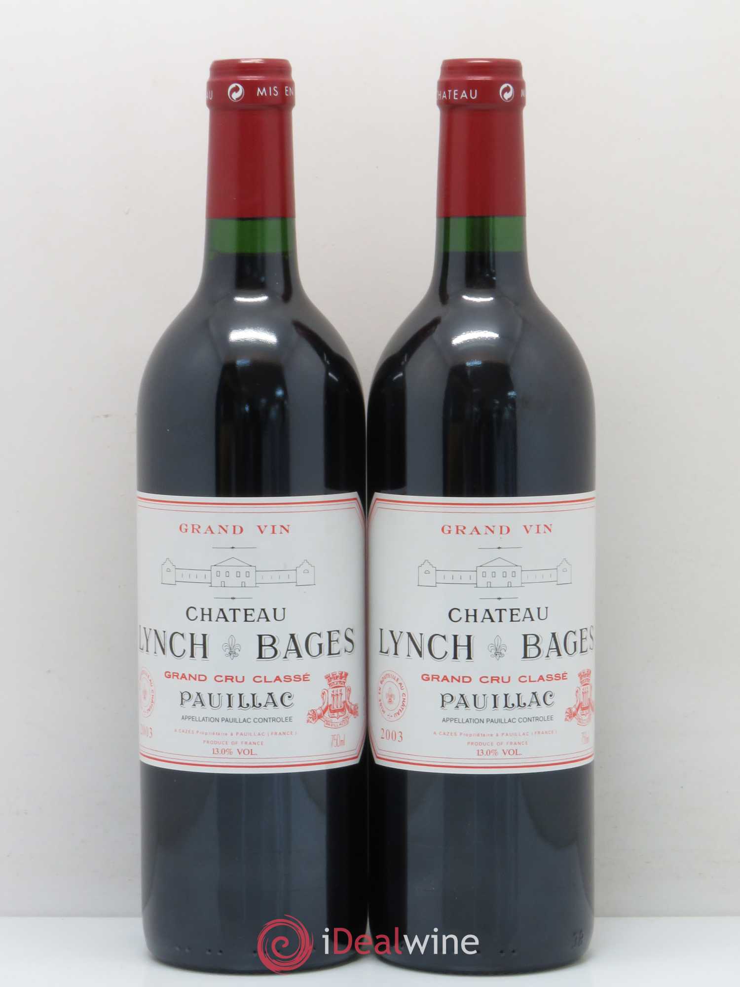 Château Lynch Bages 5ème Grand Cru Classé 2003 - Lot de 2 bouteilles - 0