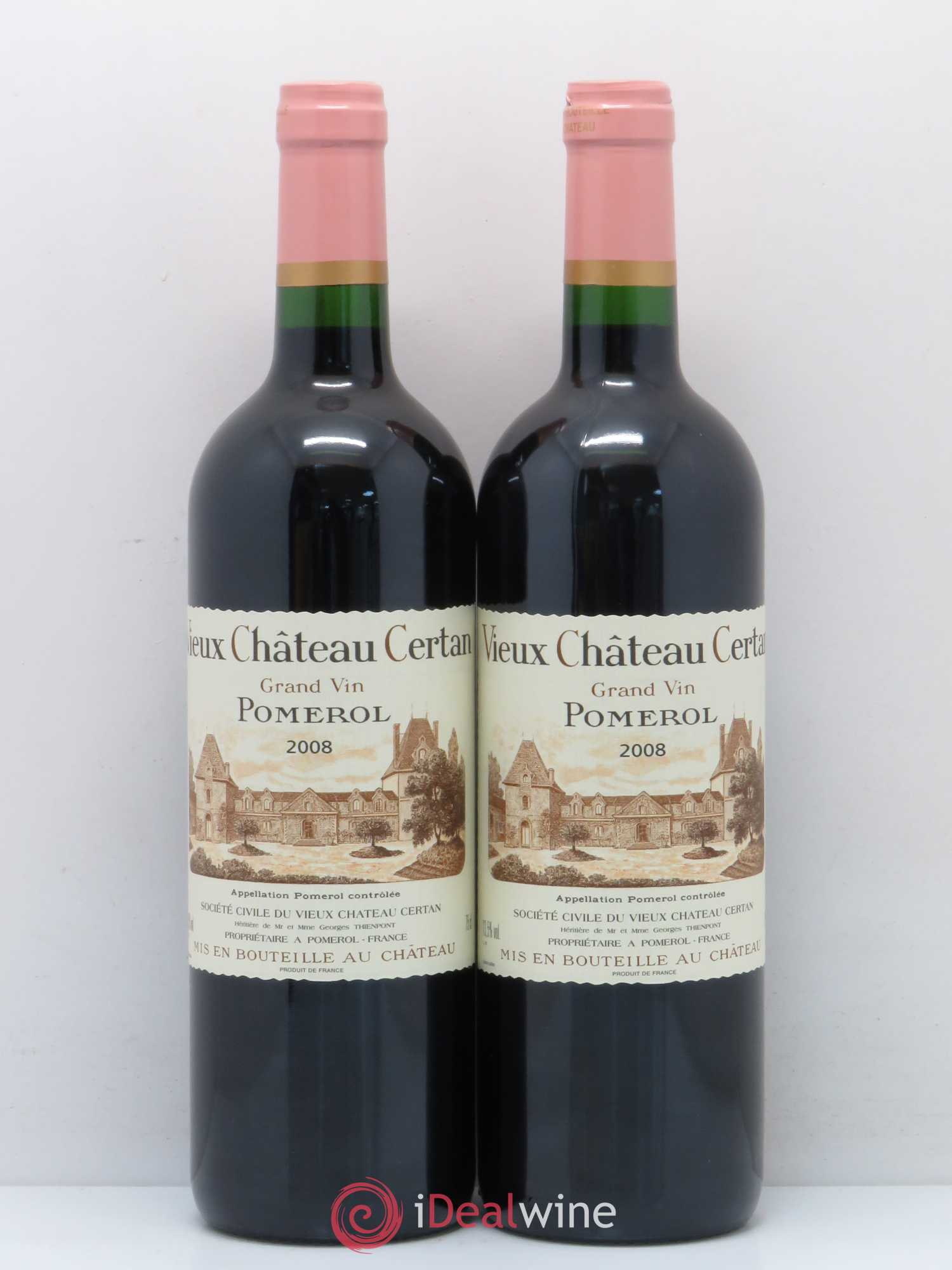 Vieux Château Certan (sans prix de réserve) 2008 - Lot de 2 bouteilles - 0