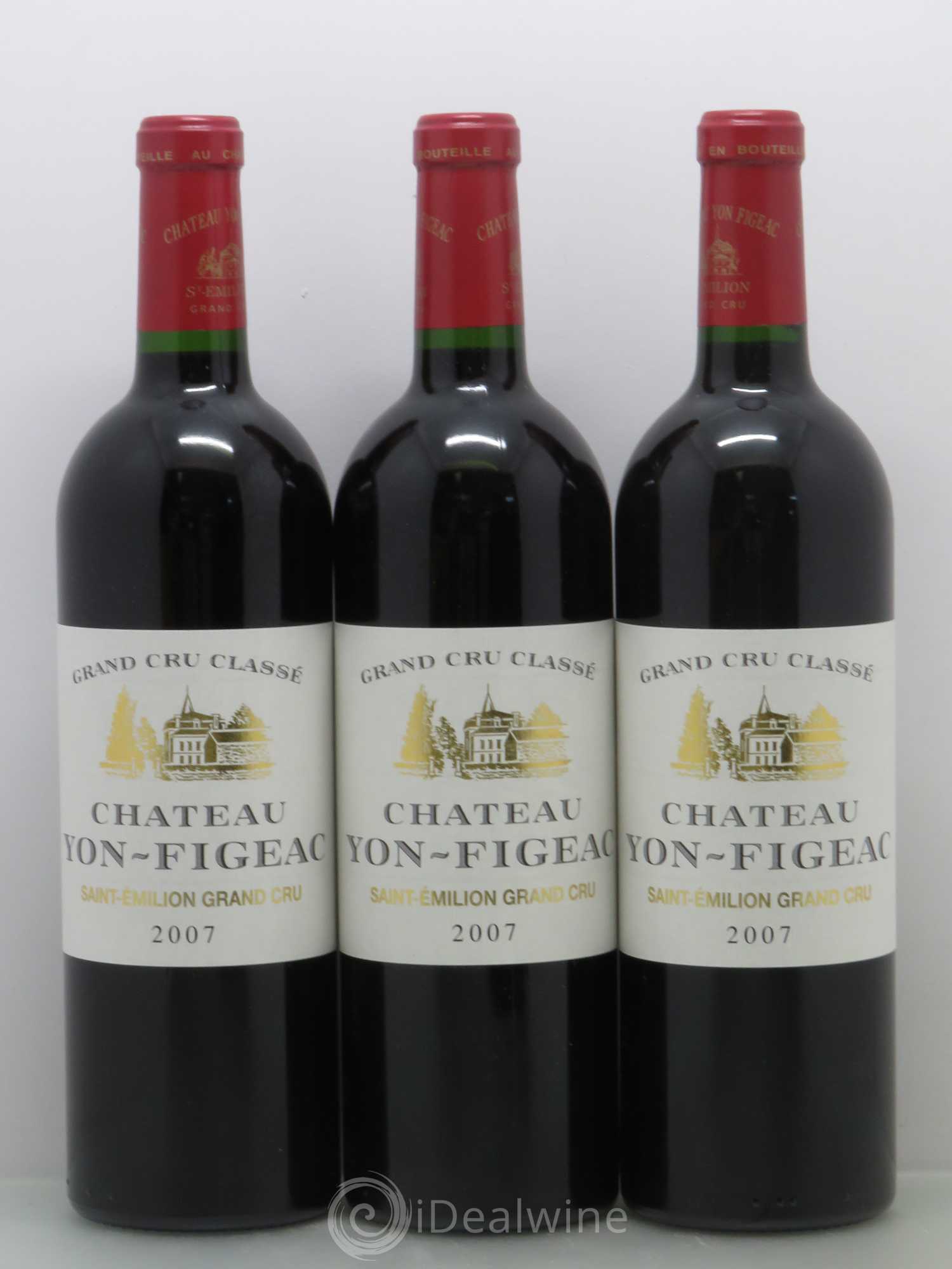 Château Yon Figeac Grand Cru Classé 2007 - Lot de 3 bouteilles - 0