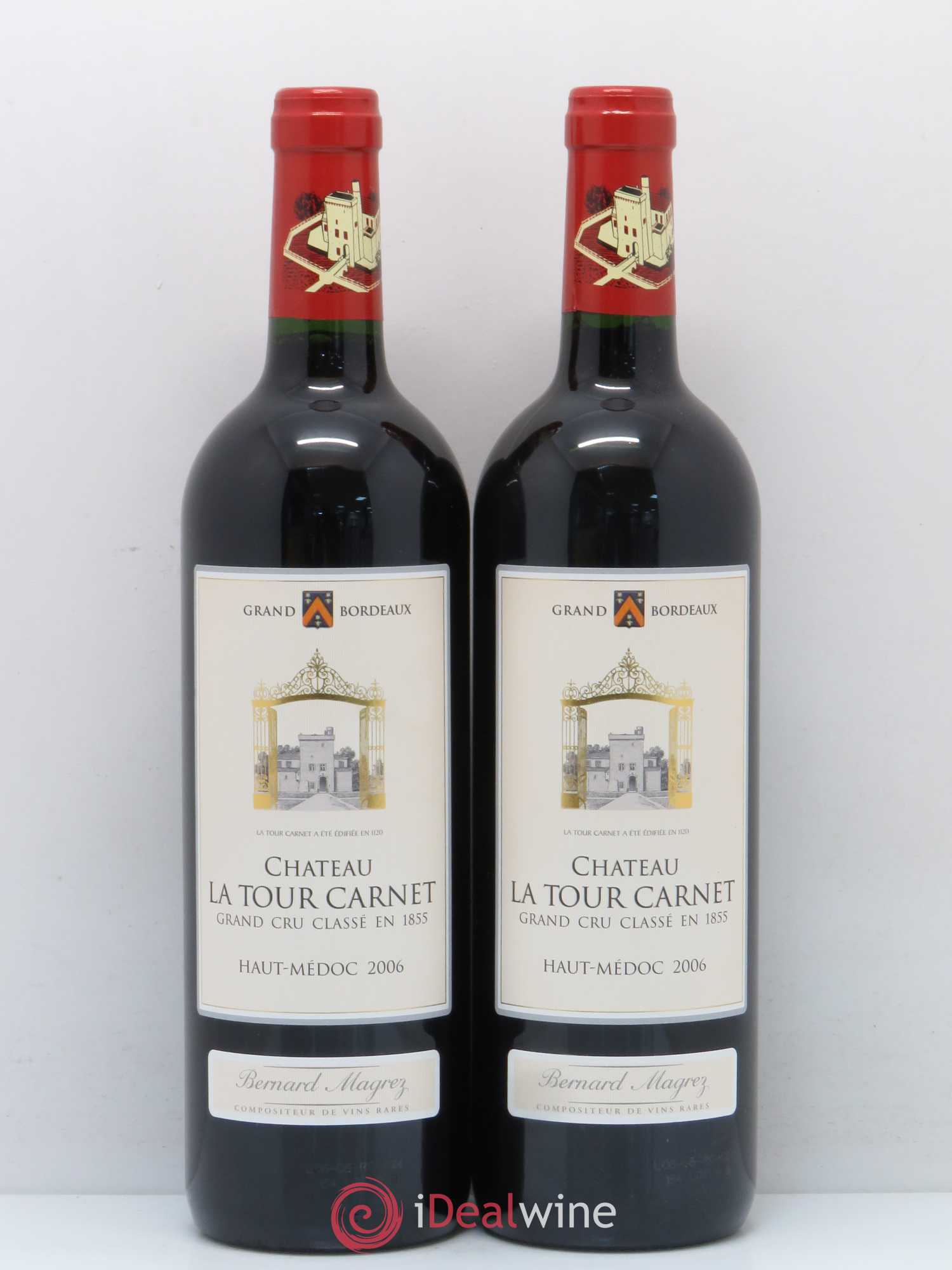 Château la Tour Carnet 4ème Grand Cru Classé 2006 - Lot de 2 bouteilles - 0