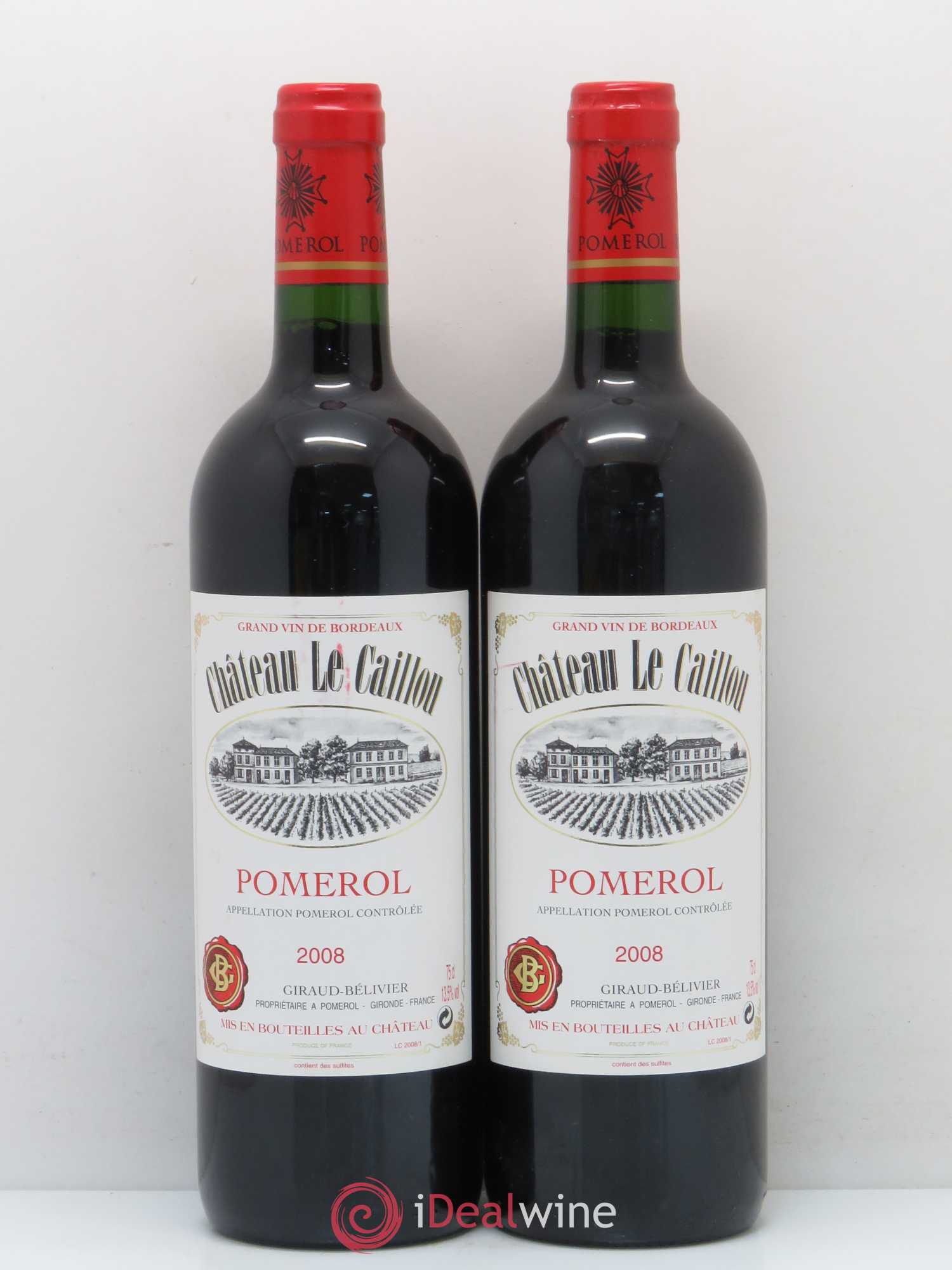 Château le Caillou (sans prix de réserve) 2008 - Lot de 2 bouteilles - 0