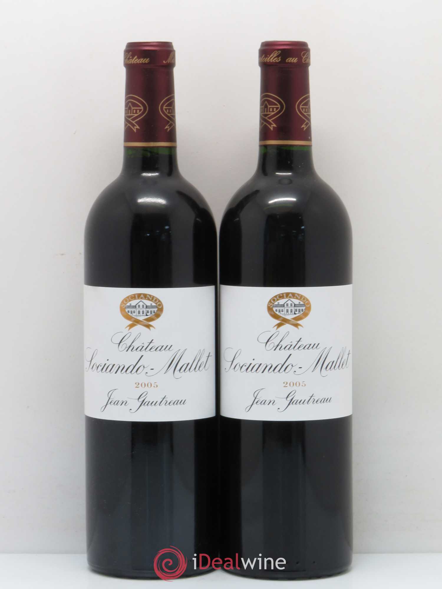 Château Sociando Mallet 2005 - Lot de 2 bouteilles - 0