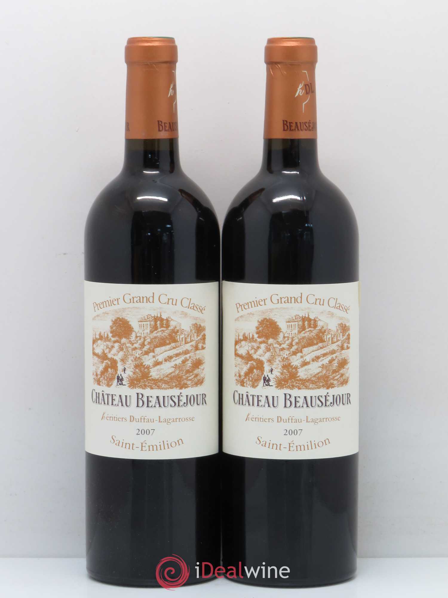 Château Beauséjour (Duffau-Lagarrosse) 1er Grand Cru Classé B (sans prix de réserve) 2007 - Lot de 2 bouteilles - 0