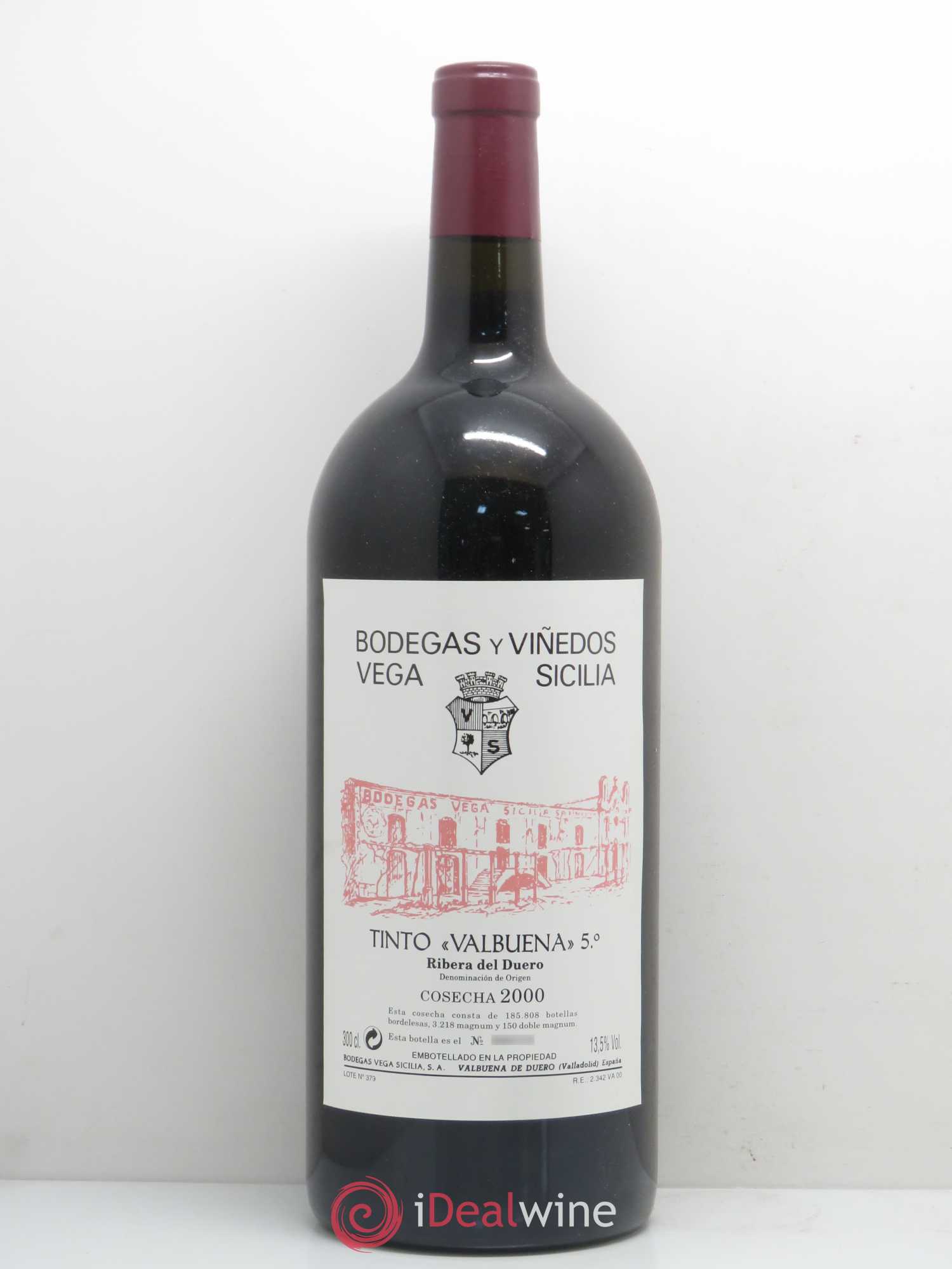 Ribera Del Duero DO Vega Sicilia Valbuena 5 ano Famille Alvarez 2000 - Lot de 1 double magnum - 0