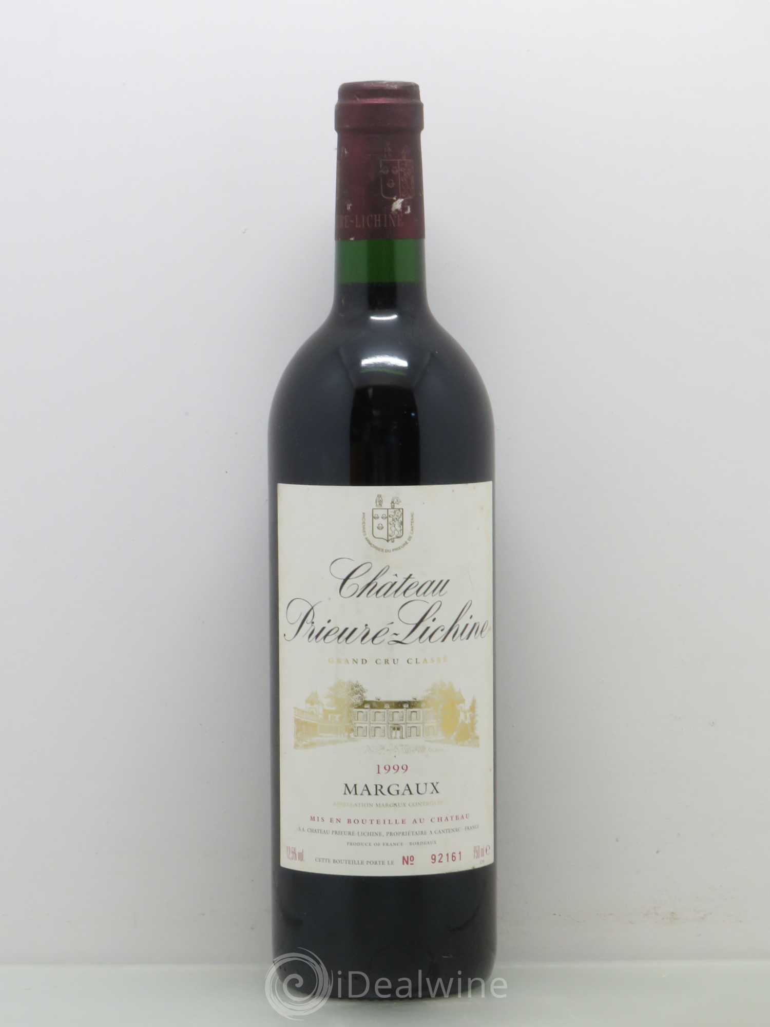 Château Prieuré Lichine 4ème Grand Cru Classé 1999 - Lot de 1 bouteille - 0