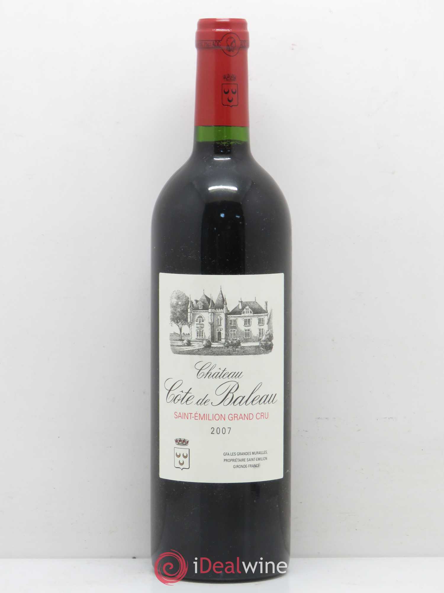 Château Côte de Baleau Grand Cru Classé 2007 - Lot de 1 bouteille - 0